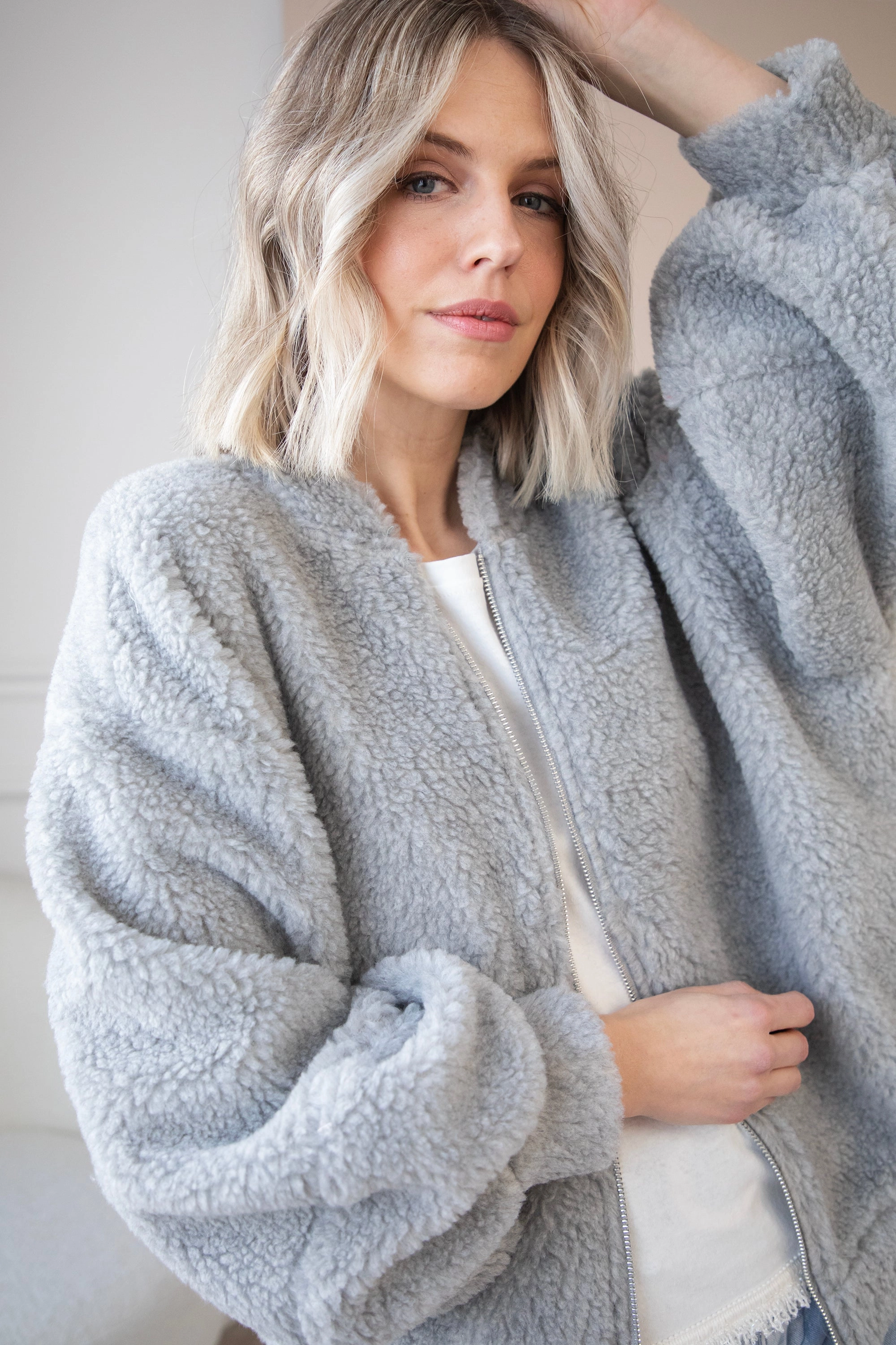 Teddy Snuggle Grey - Jacket