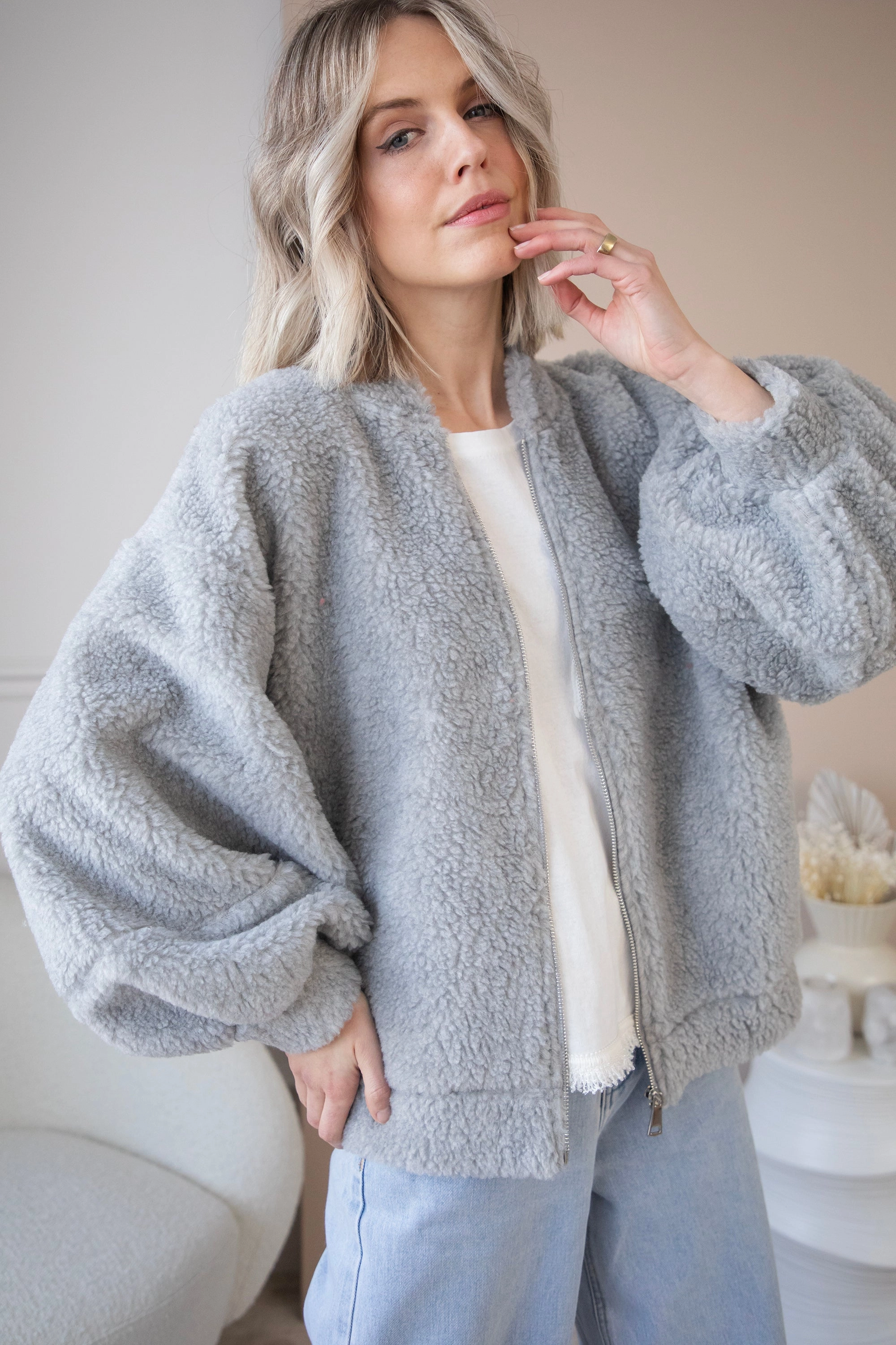 Teddy Snuggle Grey - Jacket