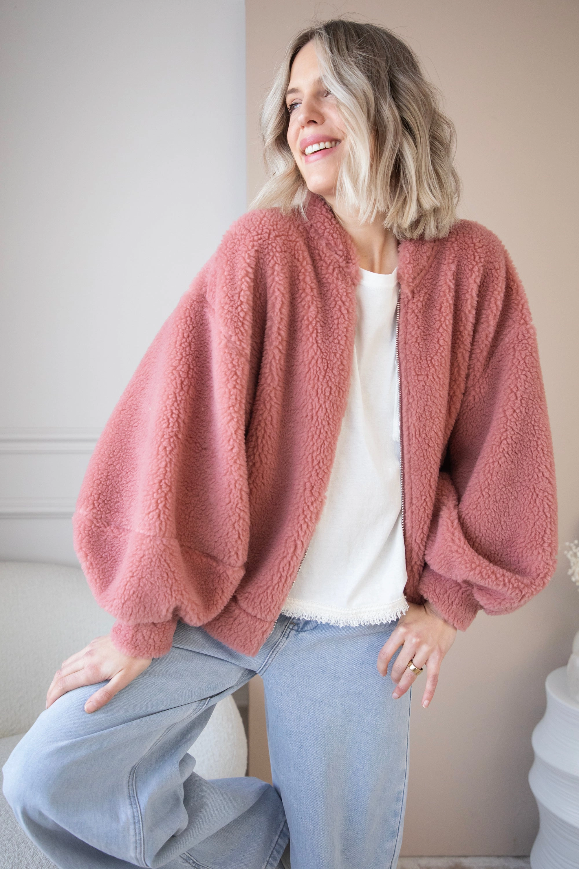 Teddy Snuggle Old Pink - Jacket