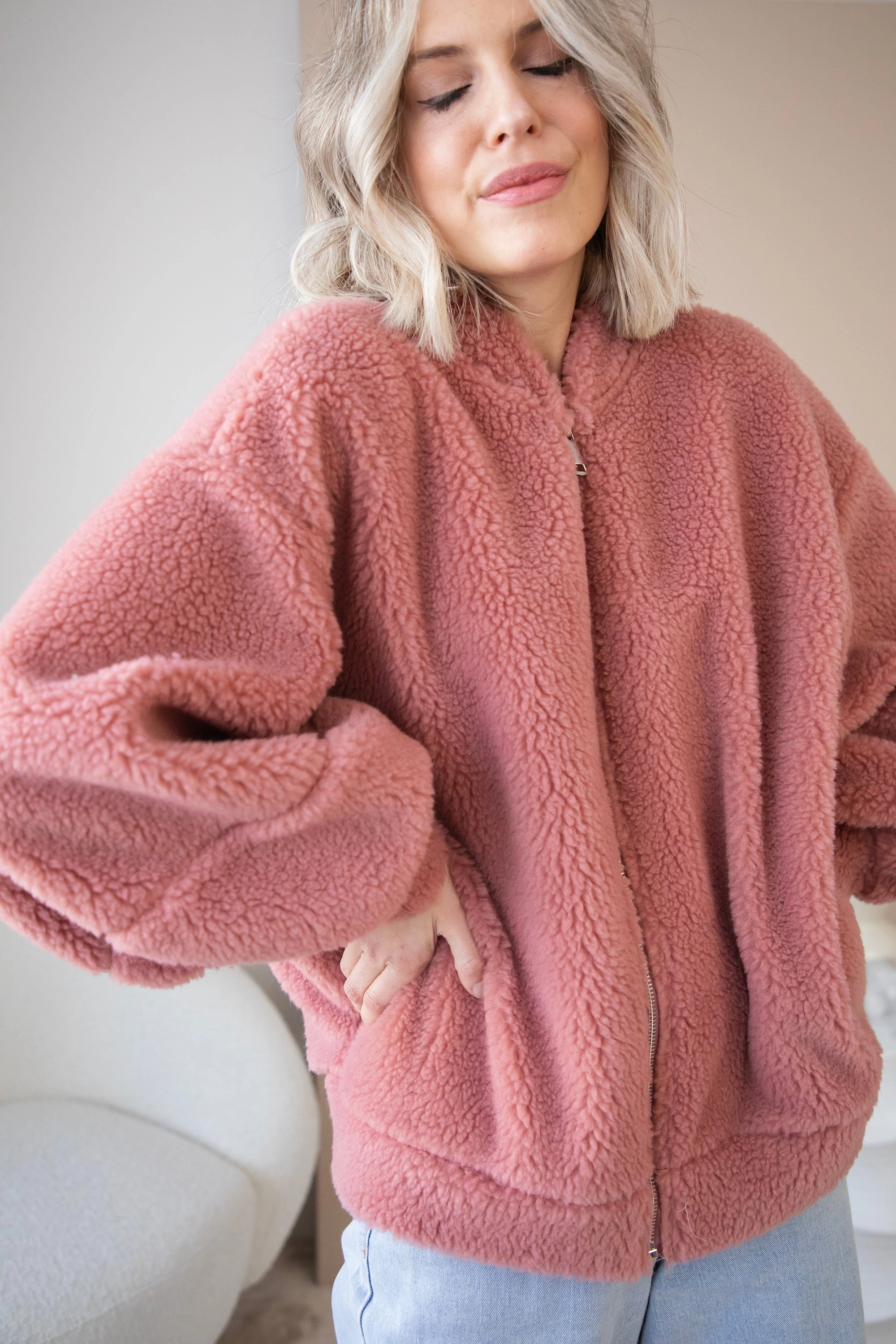 Teddy Snuggle Old Pink - Jacket