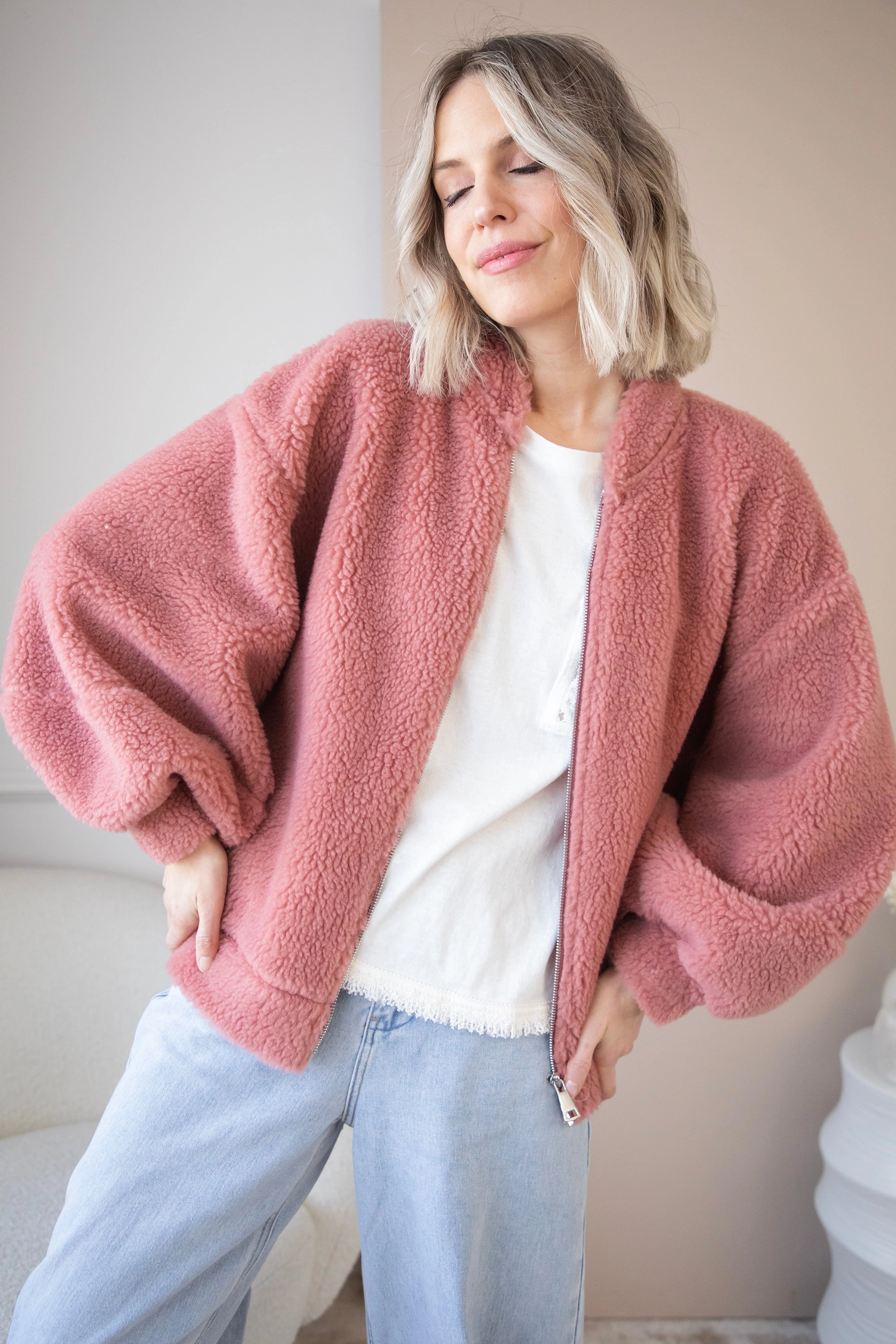 Teddy Snuggle Old Pink - Jacket