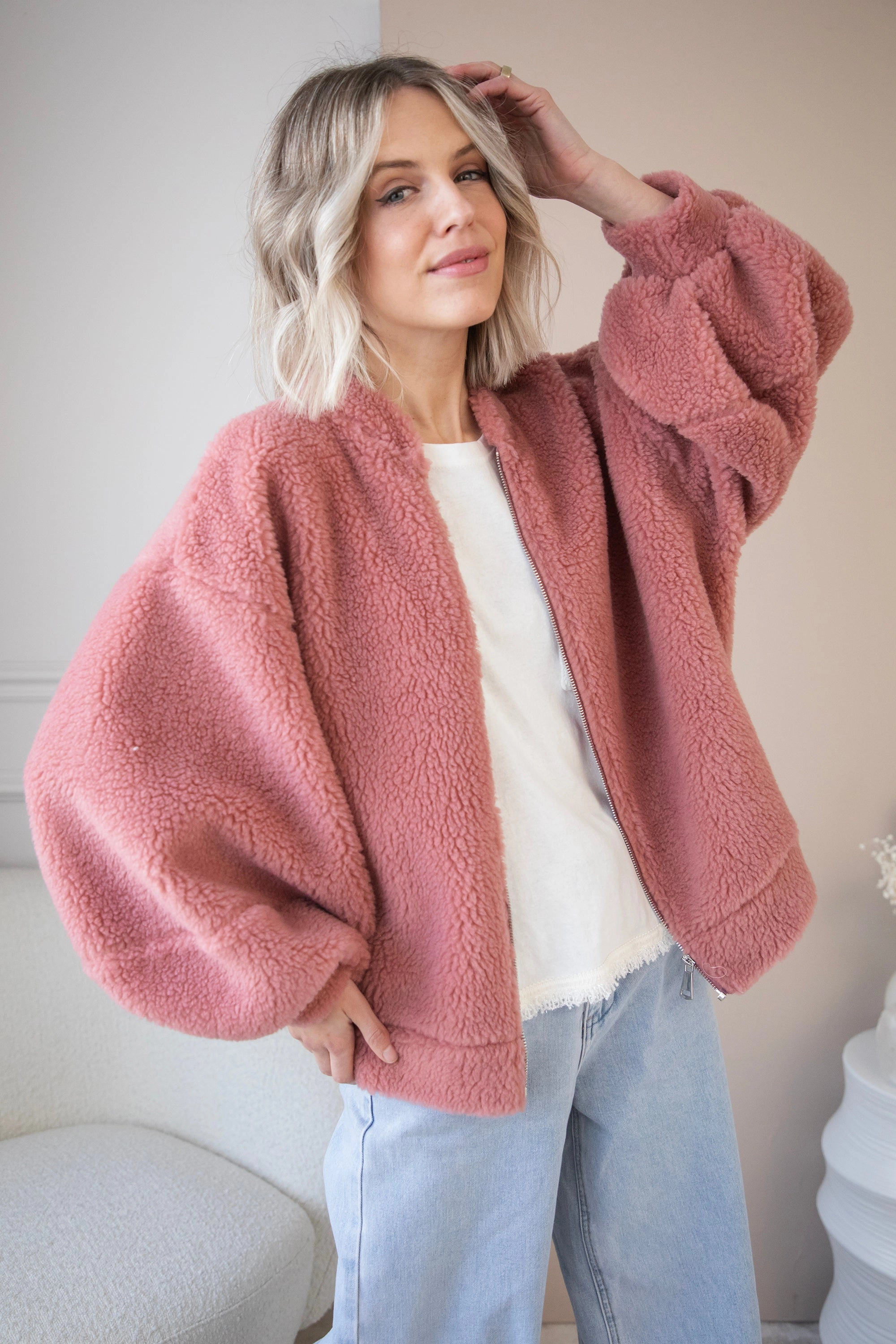 Teddy Snuggle Old Pink - Jacket