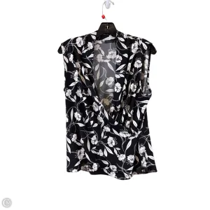 Top Sleeveless Basic By T Tahari In Black & White, Size: L
