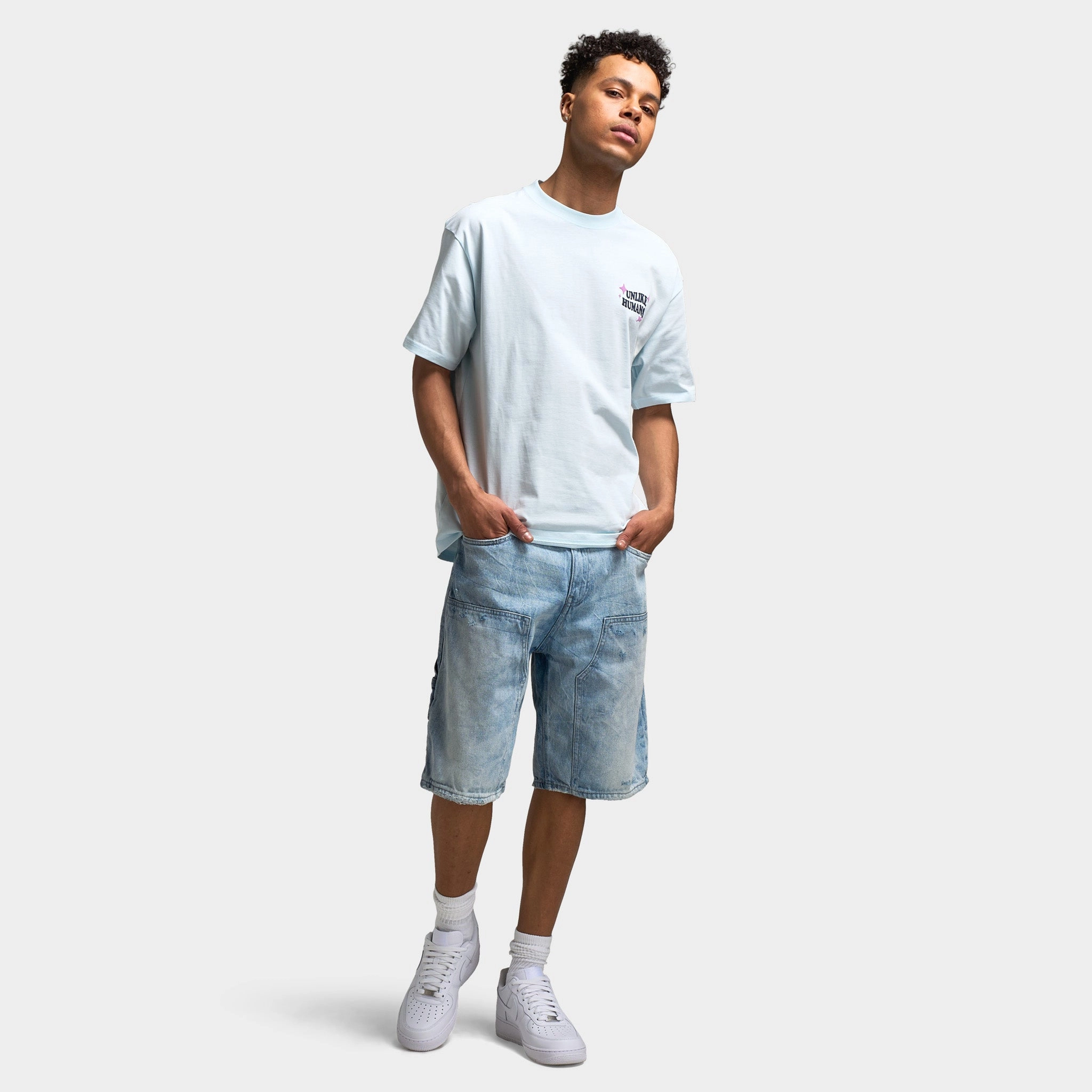 Unlike Humans Good Days Graphic T-Shirt / Delicate Blue