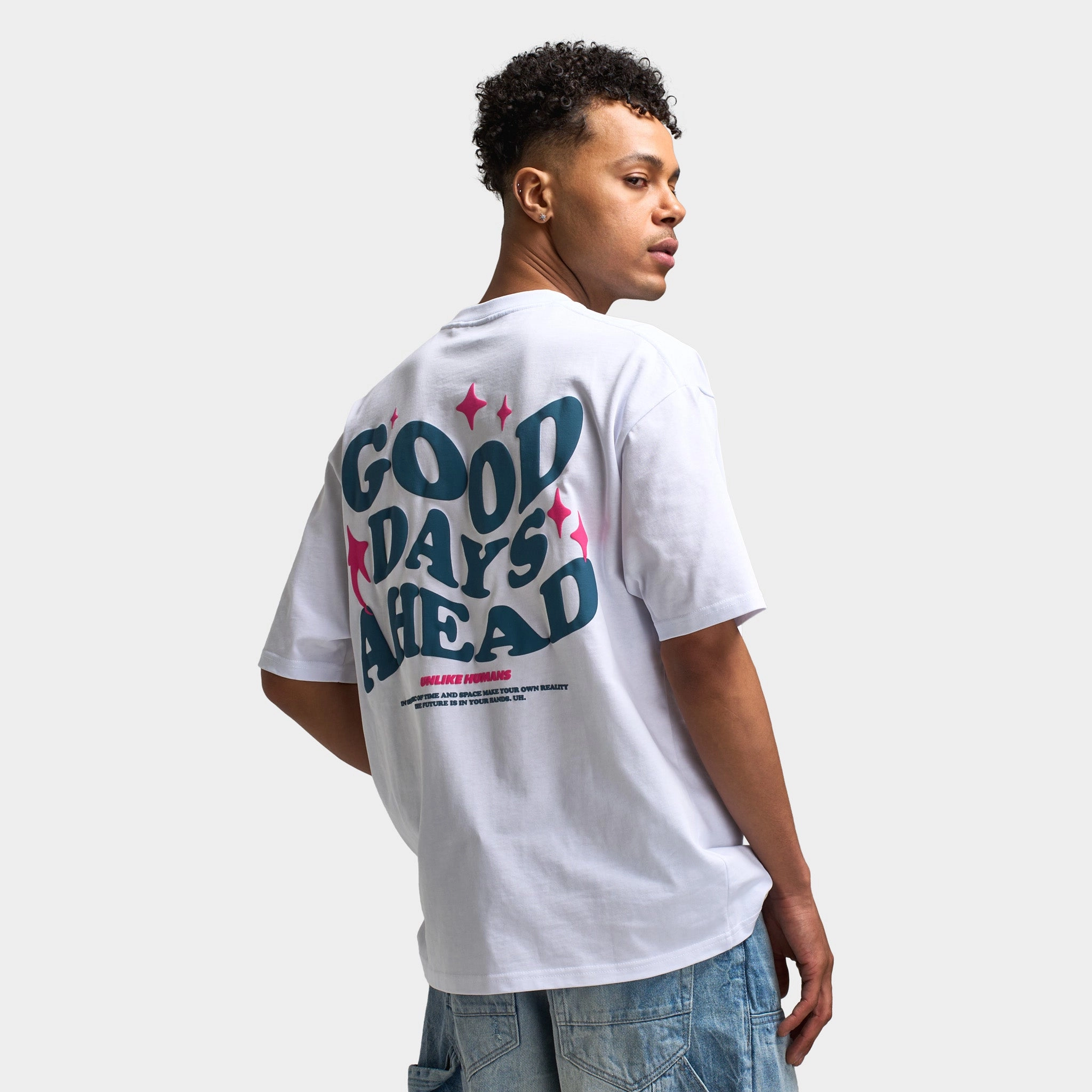 Unlike Humans Good Days Graphic T-shirt / Optic White