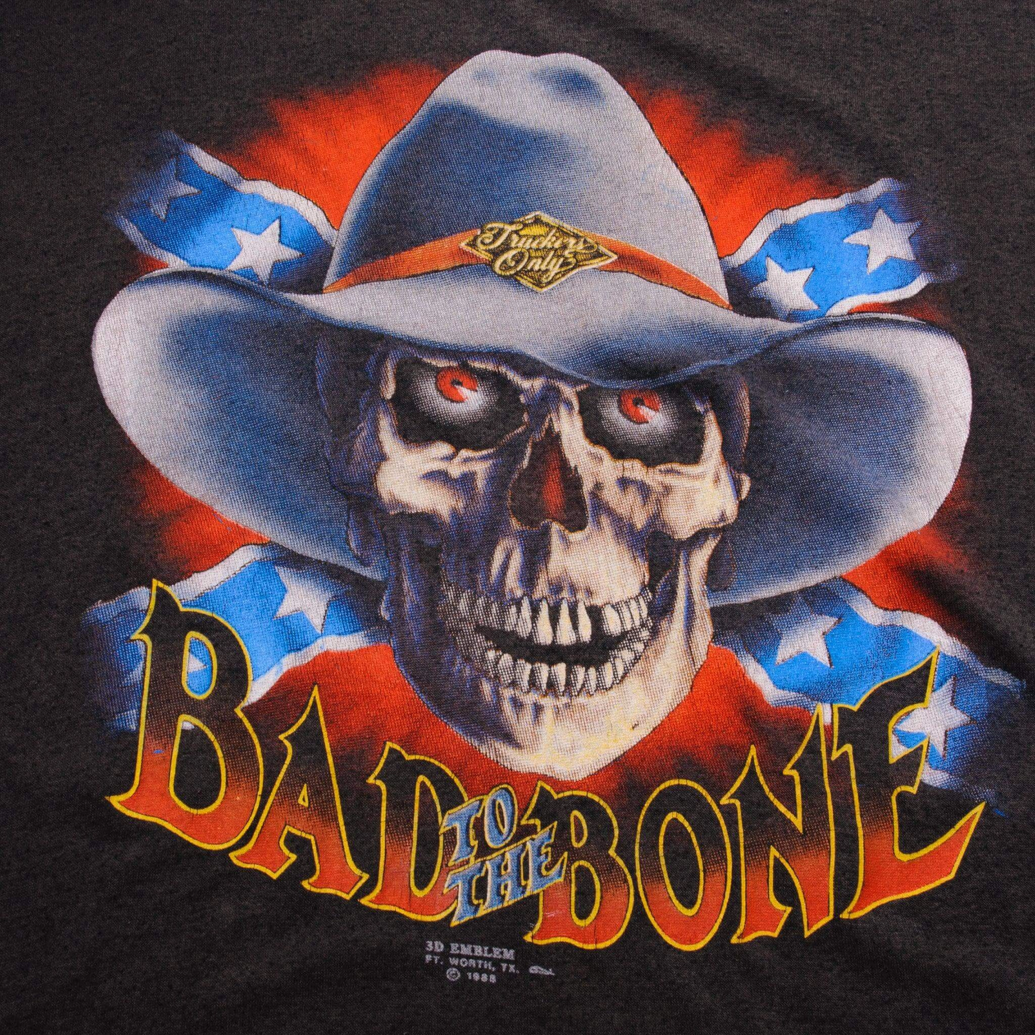VINTAGE 3D EMBLEM TRUCKER ONLY 1988 TEE SHIRT SIZE LARGE MADE IN USA