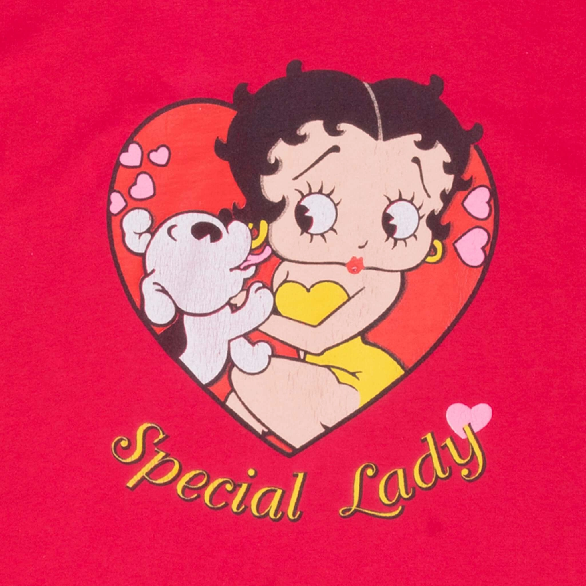VINTAGE BETTY BOOP SPECIAL LADY HOT PINK TEE SHIRT 1990S LARGE