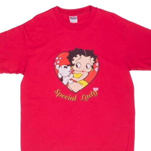 VINTAGE BETTY BOOP SPECIAL LADY HOT PINK TEE SHIRT 1990S LARGE