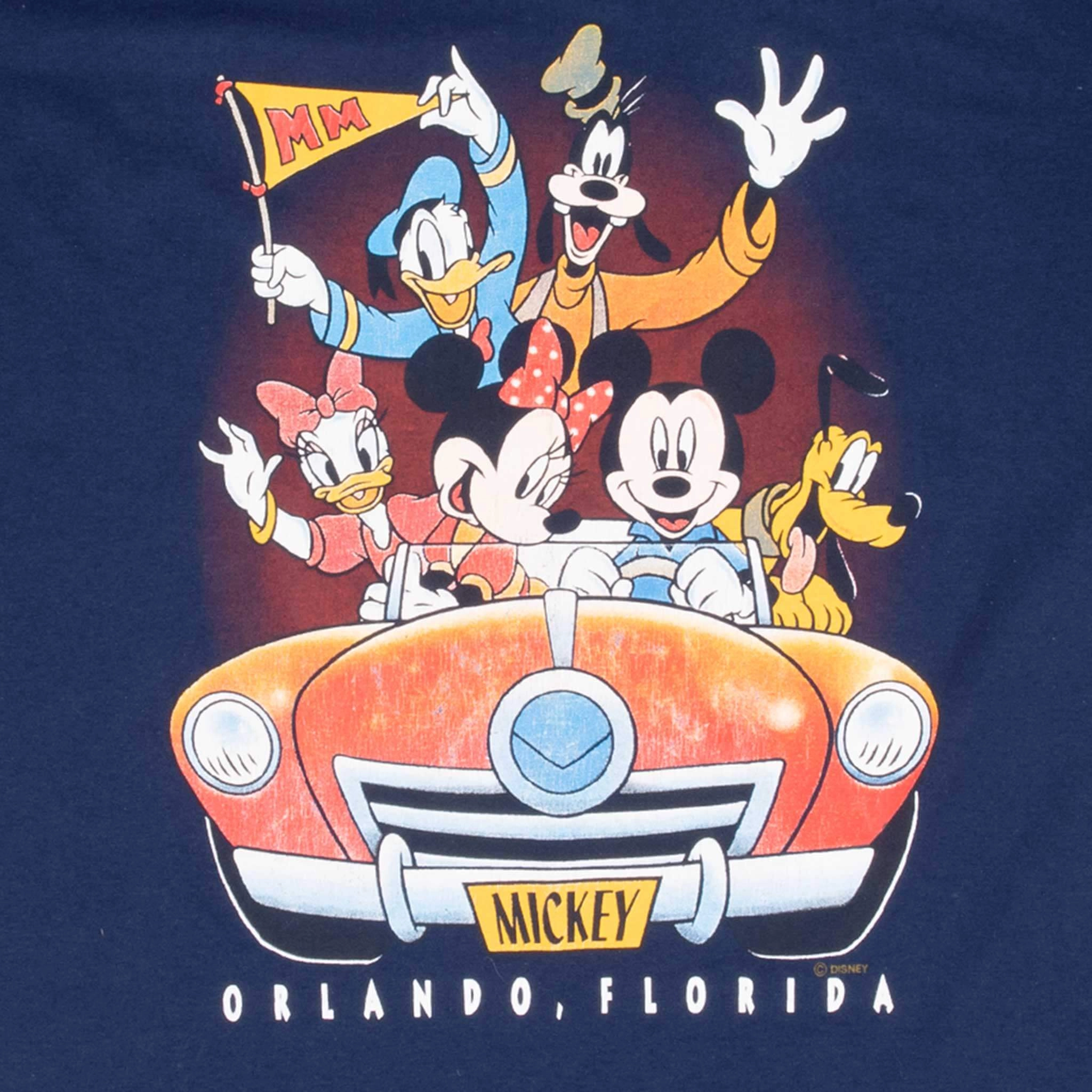VINTAGE DISNEY MICKEY MOUSE ORLANDO 1990S TEE SHIRT LARGE MADE IN USA