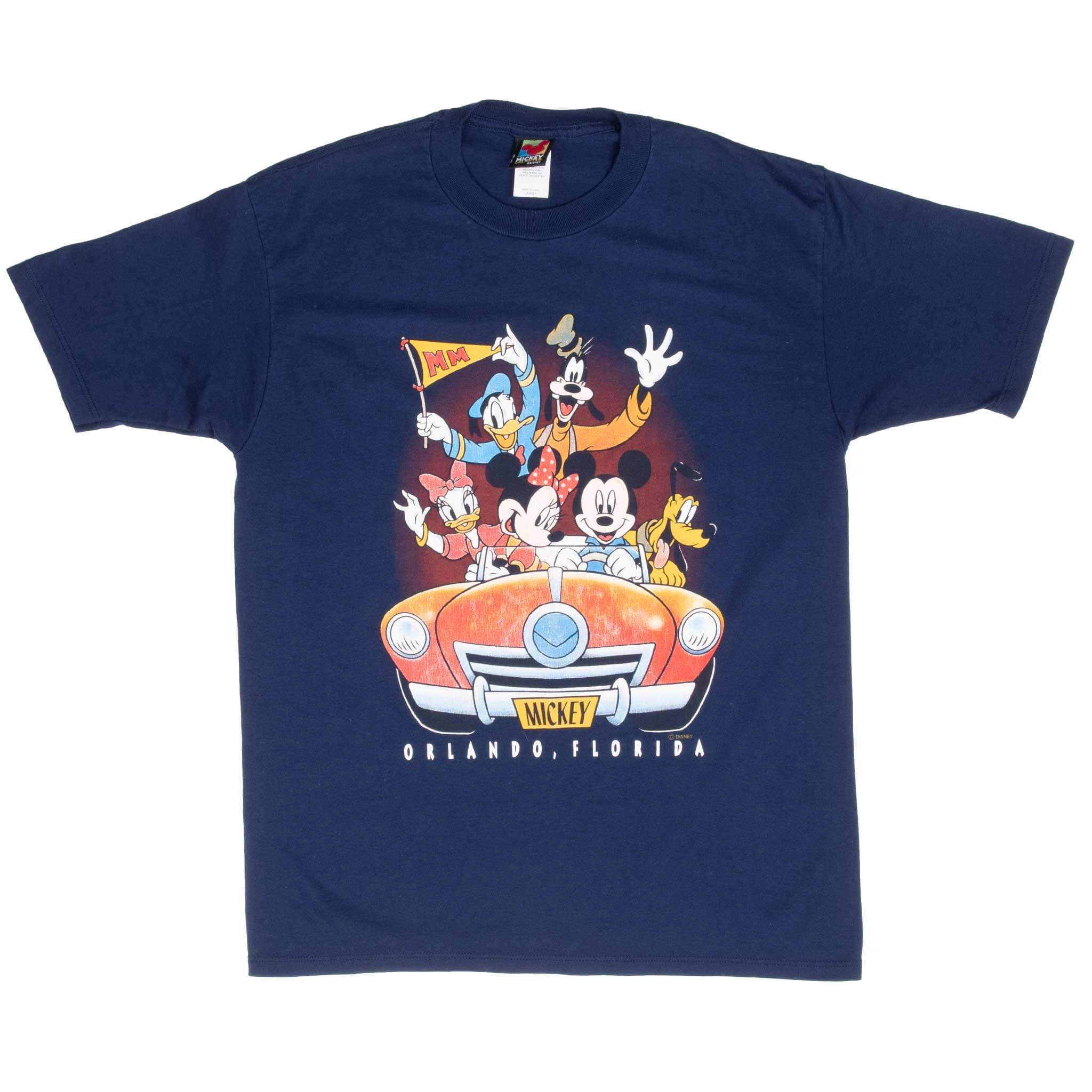 VINTAGE DISNEY MICKEY MOUSE ORLANDO 1990S TEE SHIRT LARGE MADE IN USA
