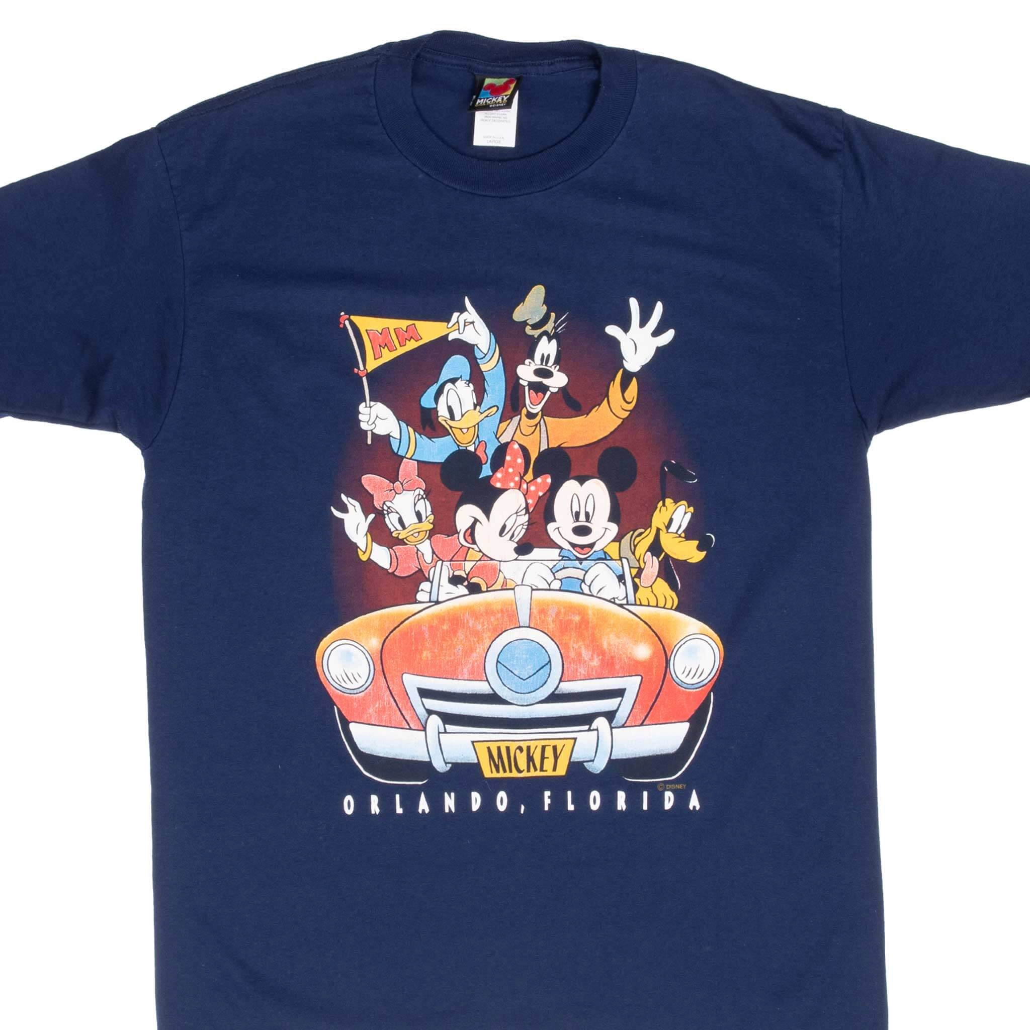 VINTAGE DISNEY MICKEY MOUSE ORLANDO 1990S TEE SHIRT LARGE MADE IN USA
