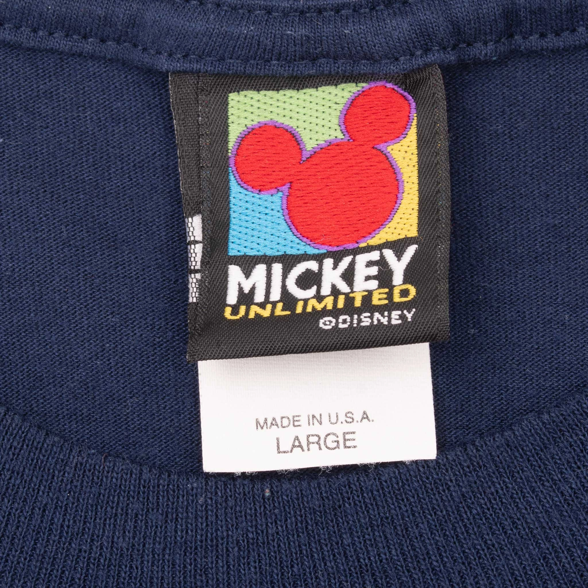 VINTAGE DISNEY MICKEY MOUSE ORLANDO 1990S TEE SHIRT LARGE MADE IN USA