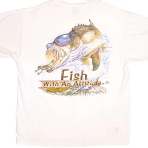 VINTAGE G. LOOMIS FISH WITH AN ATTITUDE TEE SHIRT 90s SIZE XL