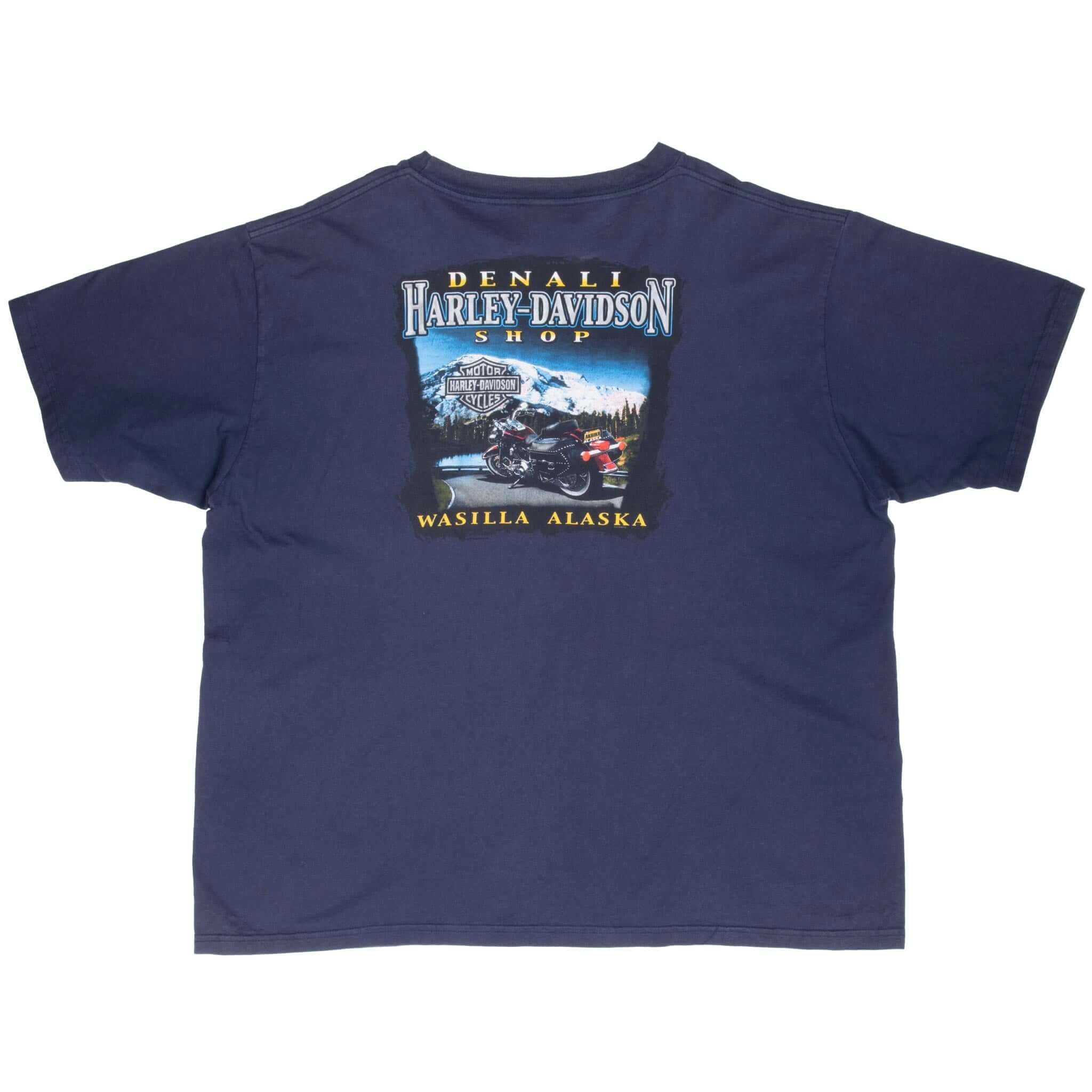 VINTAGE HARLEY DAVIDSON ALASKA EAGLE TEE SHIRT 2004 3XL MADE IN USA
