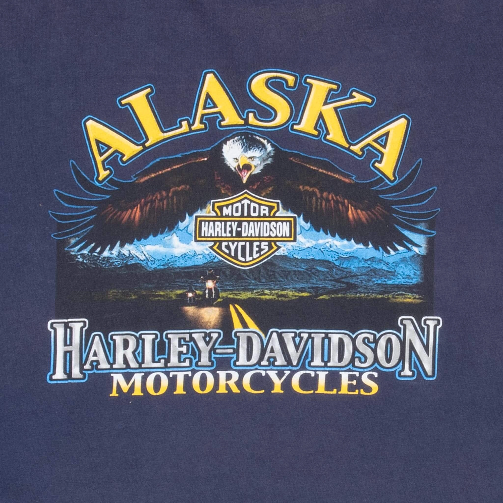 VINTAGE HARLEY DAVIDSON ALASKA EAGLE TEE SHIRT 2004 3XL MADE IN USA