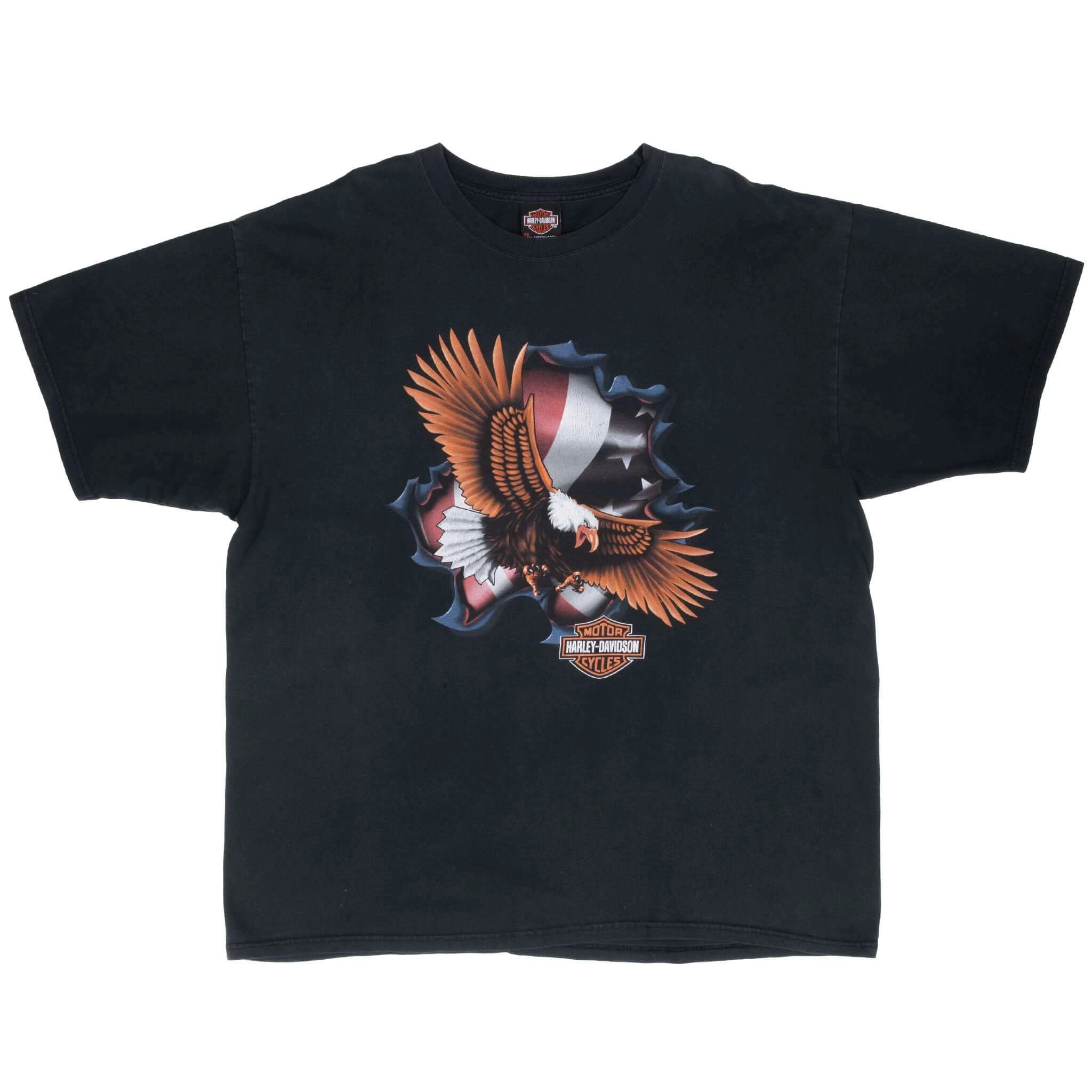 VINTAGE HARLEY DAVIDSON EAGLE VIRGINIA BEACH 2004 TEE SHIRT 2XL