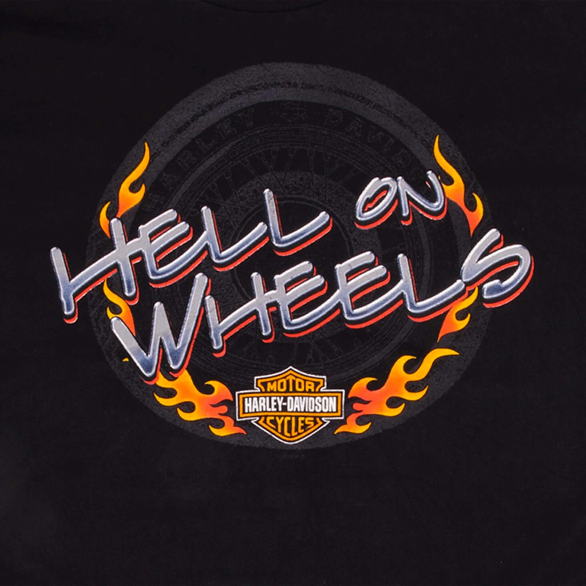 VINTAGE HARLEY DAVIDSON HELL ON WHEELS TEE SHIRT 2000 SIZE XL MADE IN USA