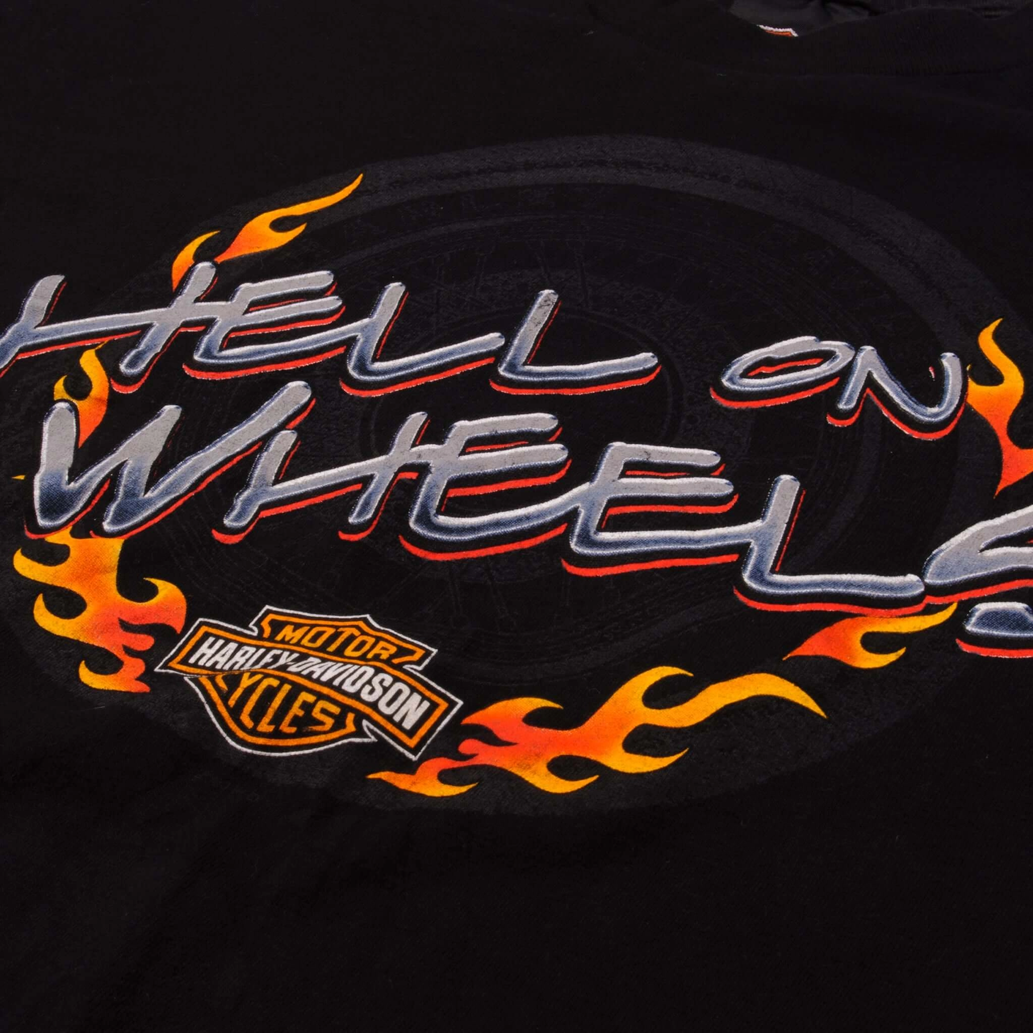 VINTAGE HARLEY DAVIDSON HELL ON WHEELS TEE SHIRT 2000 SIZE XL MADE IN USA