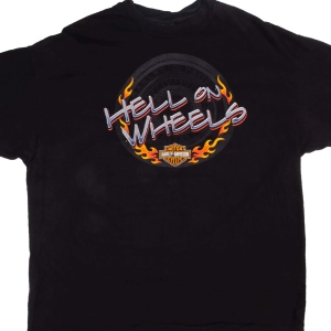 VINTAGE HARLEY DAVIDSON HELL ON WHEELS TEE SHIRT 2000 SIZE XL MADE IN USA