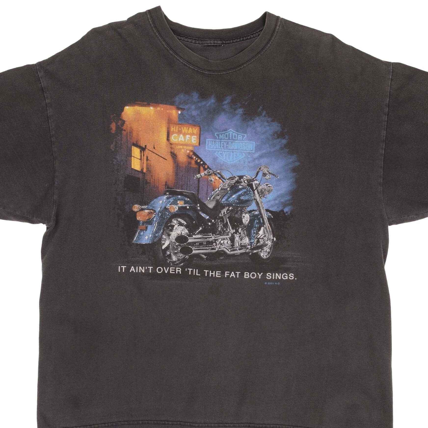 VINTAGE HARLEY DAVIDSON HI-WAY CAFE TEE SHIRT 2001 SIZE XL