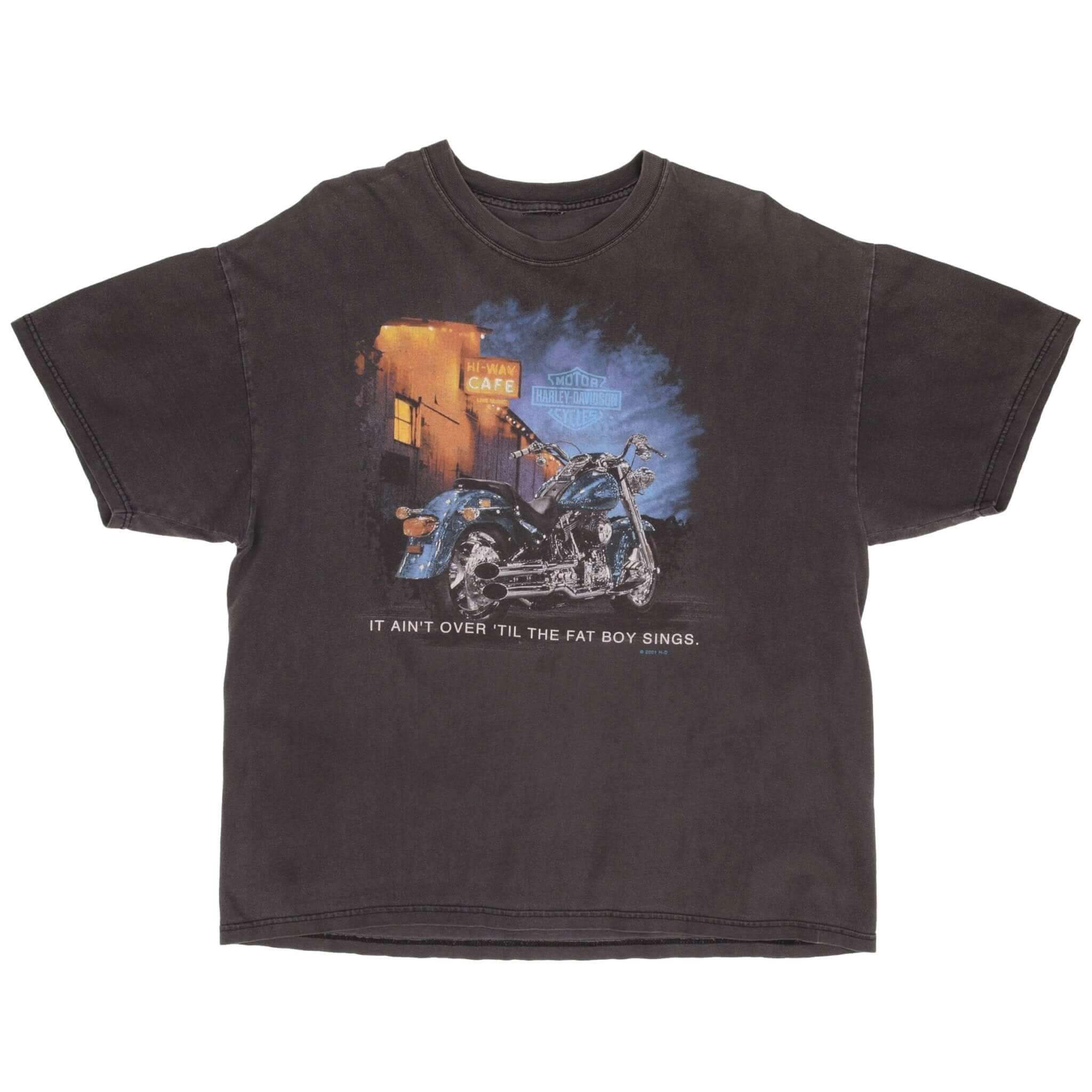 VINTAGE HARLEY DAVIDSON HI-WAY CAFE TEE SHIRT 2001 SIZE XL