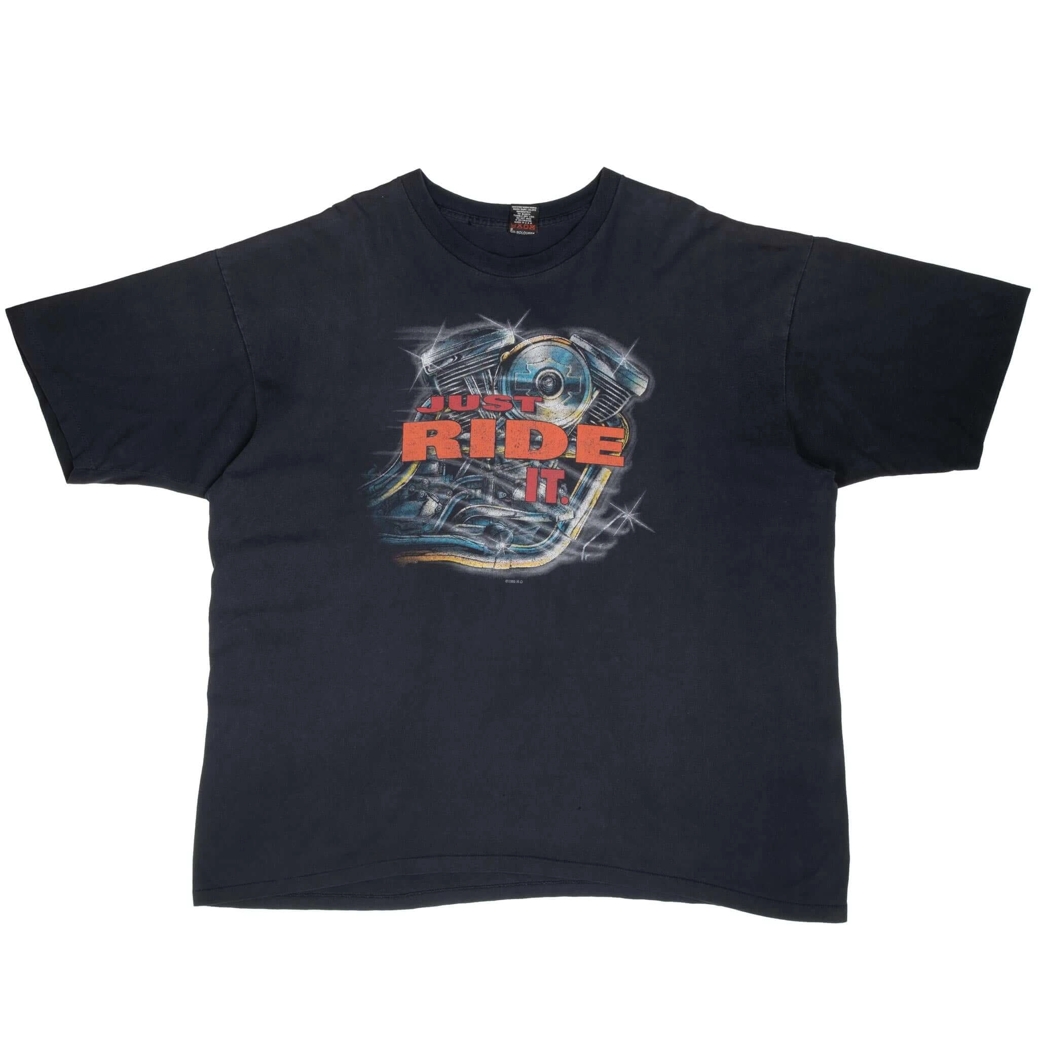 VINTAGE HARLEY DAVIDSON JUST RIDE IT TEE SHIRT 1995 3XL MADE IN USA