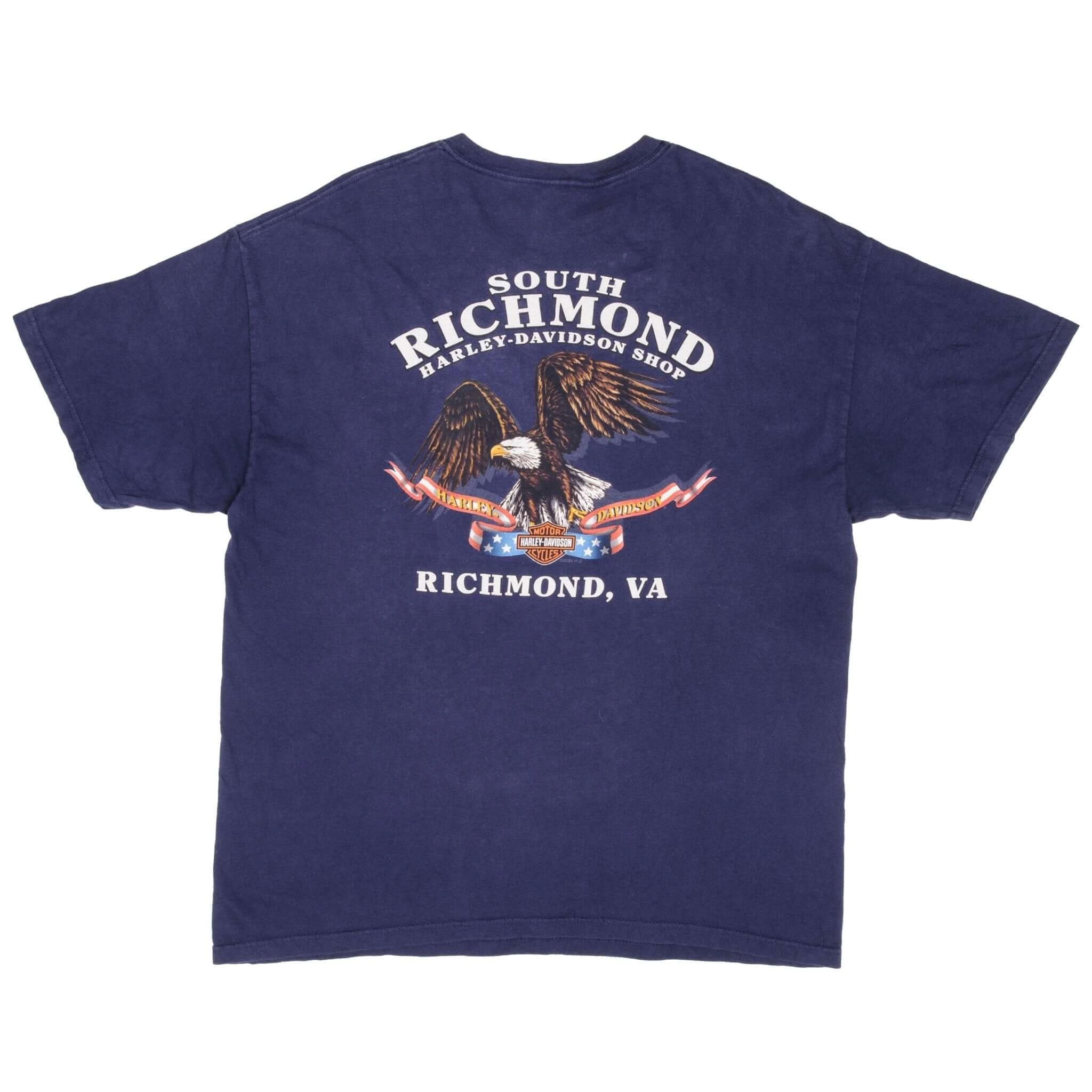 VINTAGE HARLEY DAVIDSON RICHMOND VA TEE SHIRT 2004 SIZE XL MADE IN USA