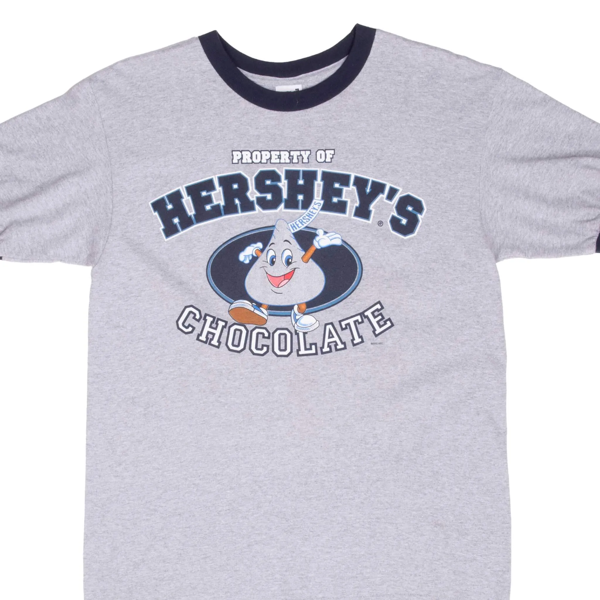 VINTAGE HERSHEY'S CHOCOLATE 2002 RINGER TEE SHIRT MEDIUM
