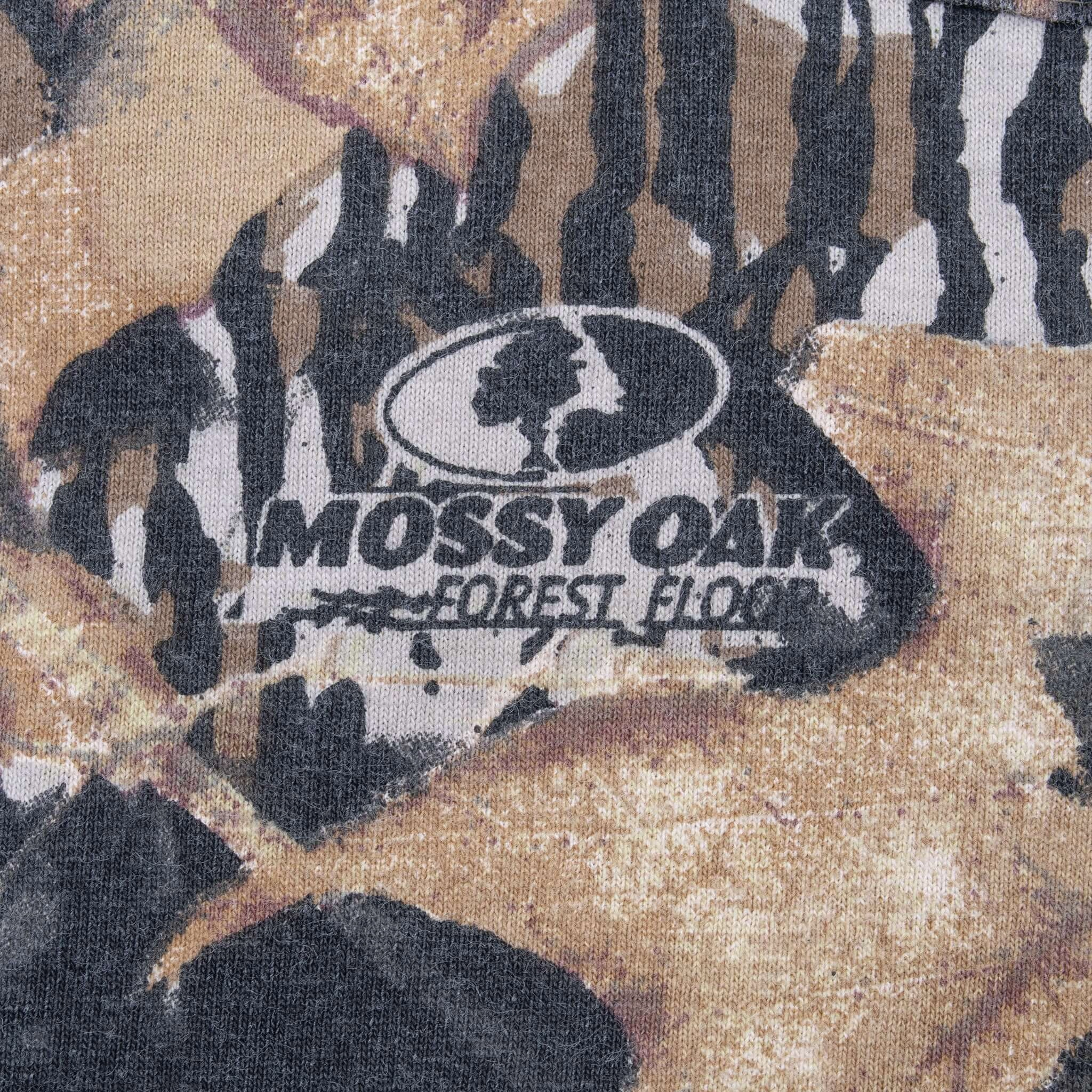 VINTAGE HUNTING MOSSY OAK FOREST FLOOR CAMO LONG SLEEVE POCKET TEE SHIRT 2XL