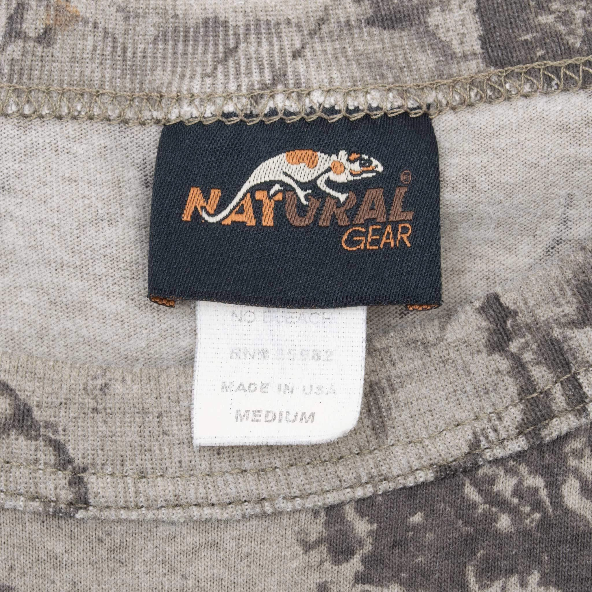 VINTAGE HUNTING NATURAL GEAR CAMO POCKET TEE SHIRT 2000S MEDIUM