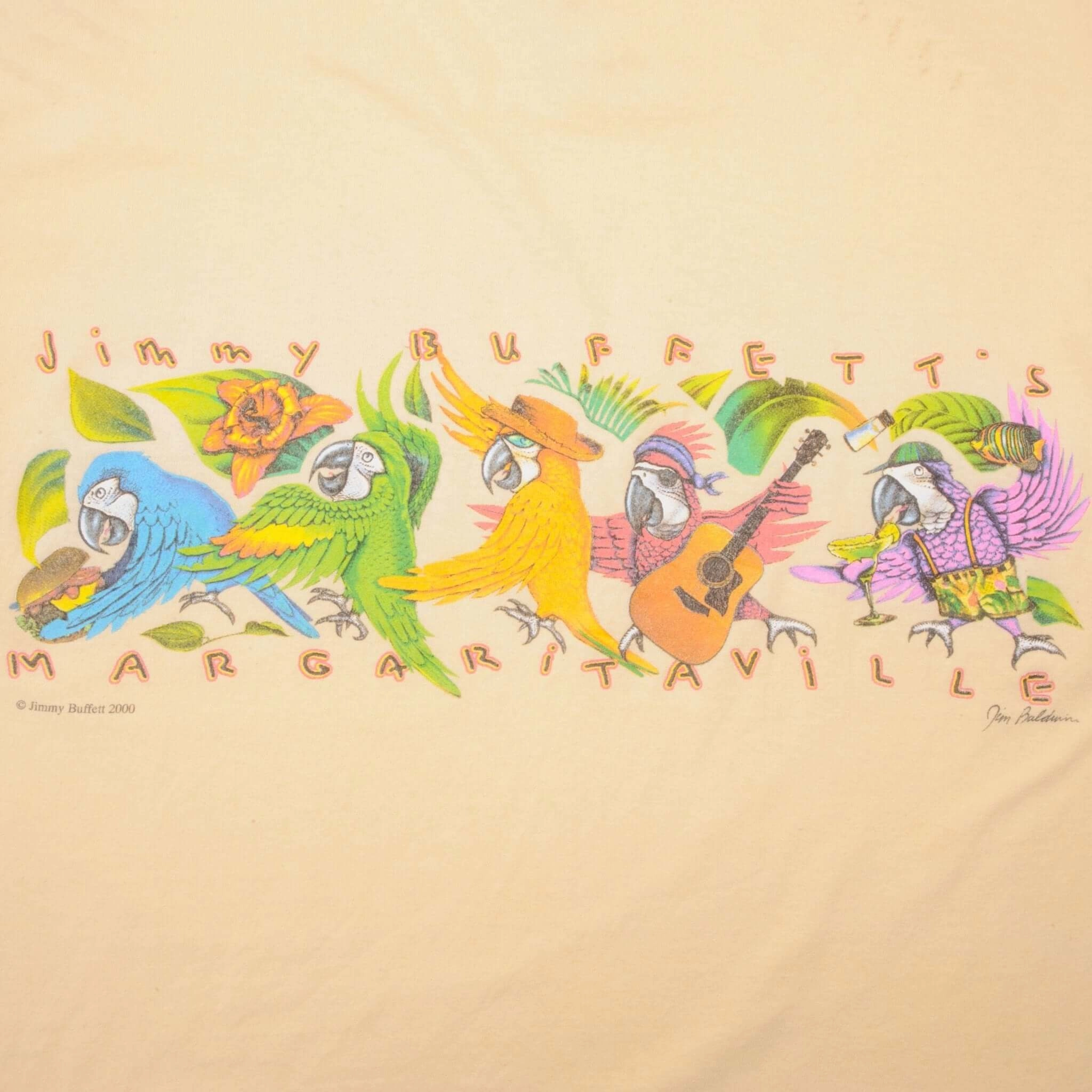 VINTAGE JIMMY BUFFETT MARGARITAVILLE 2000 TEE SHIRT SIZE MEDIUM