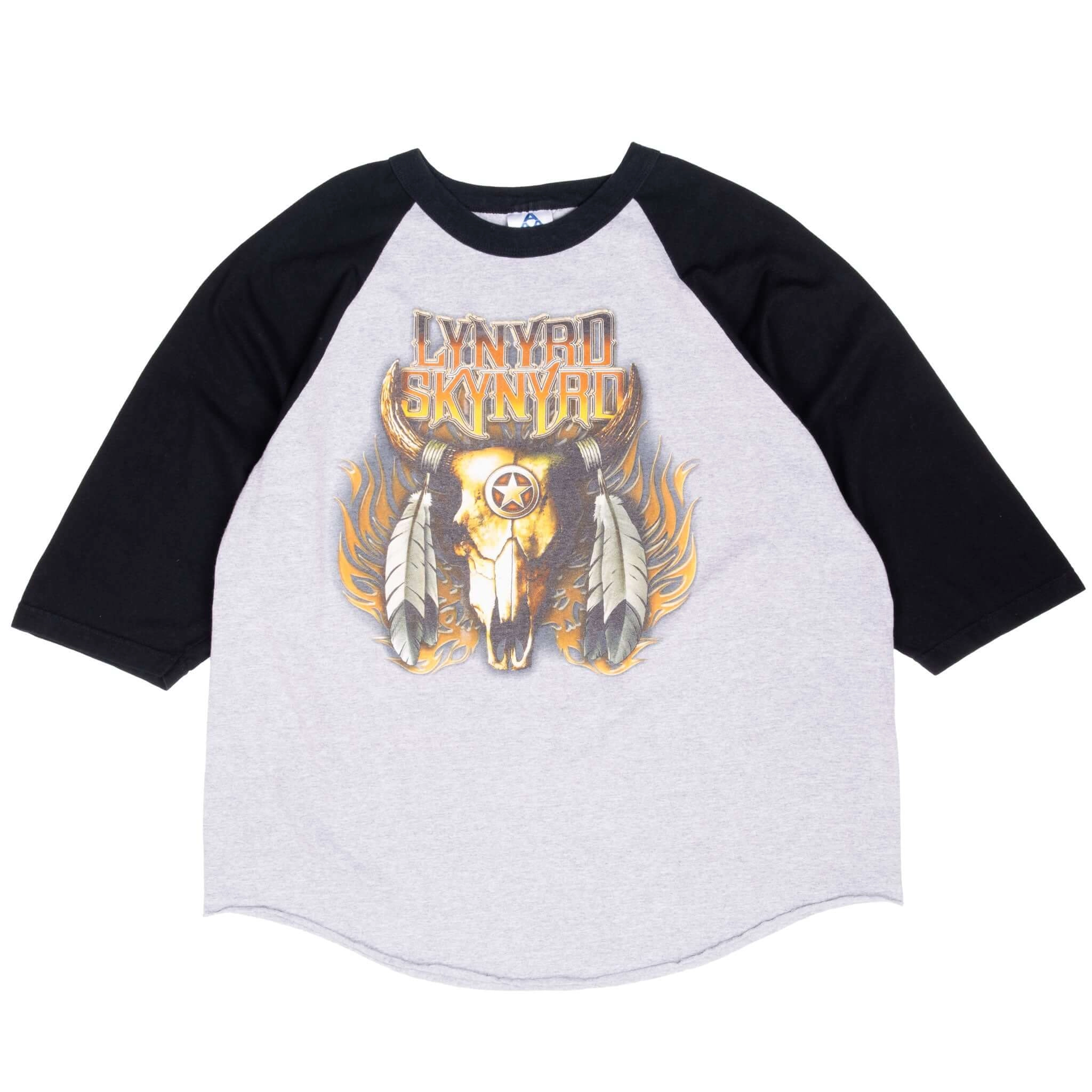 VINTAGE LYNYRD SKYNYRD GOLD TICKET MEMBER 2006 RAGLAN TEE SHIRT 2XL
