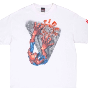 VINTAGE MARVEL SPIDER MAN 2002 WHITE TEE SHIRT XL
