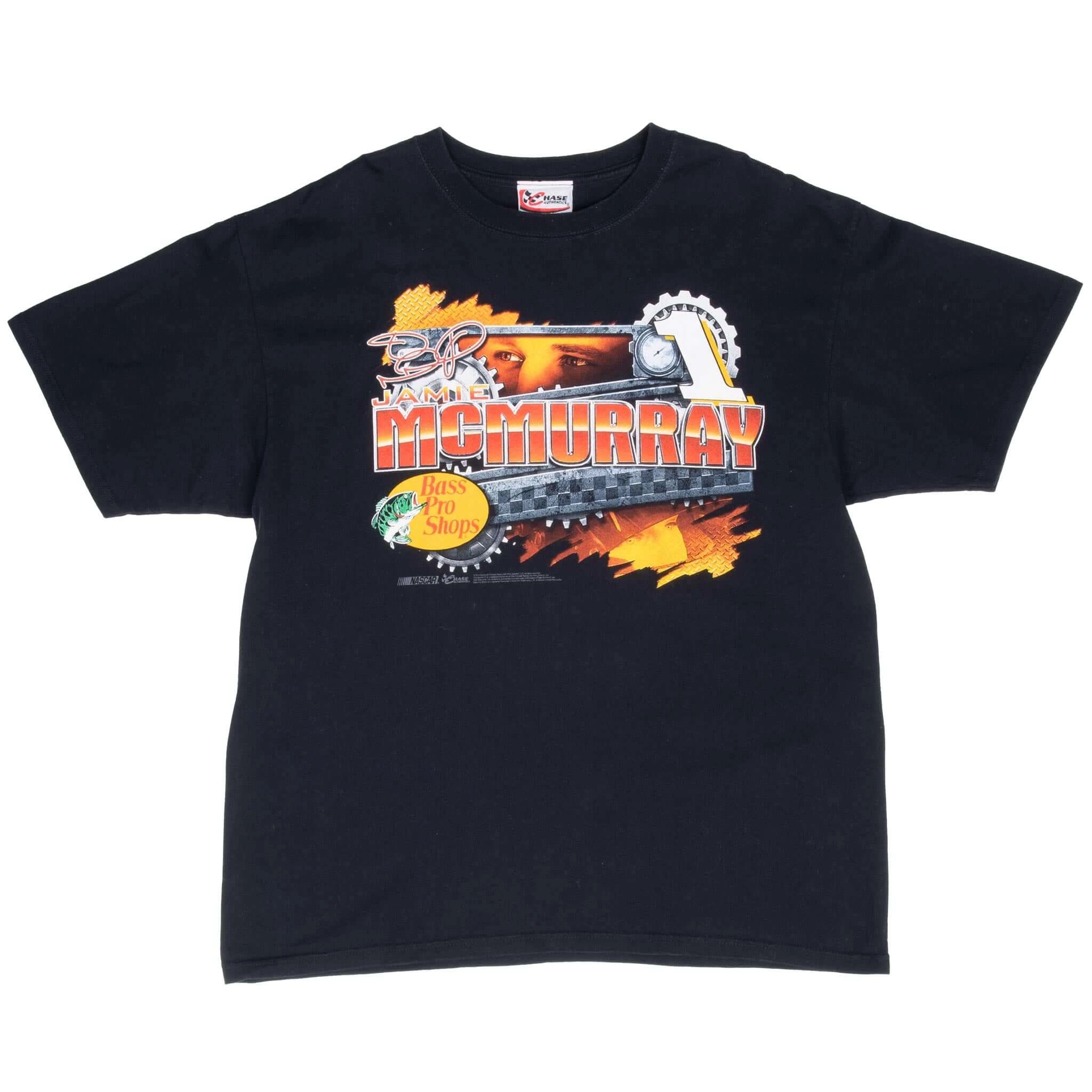 VINTAGE NASCAR JAMIE MCMURRAY BASS PRO SHOPS 2010 TEE SHIRT LARGE