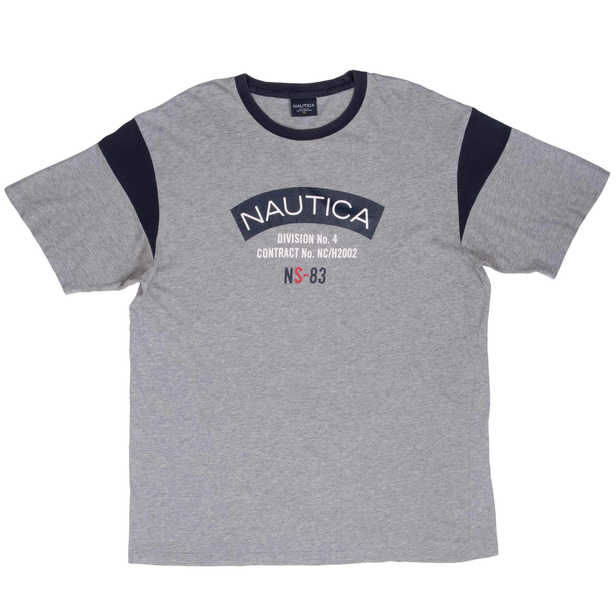 VINTAGE NAUTICA GREY TEE SHIRT 2000S XL