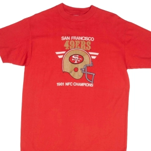 VINTAGE NFL SAN FRANCISCO 49ERS NFC CHAMPIONS 1981 TEE SHIRT LARGE MADE IN USA
