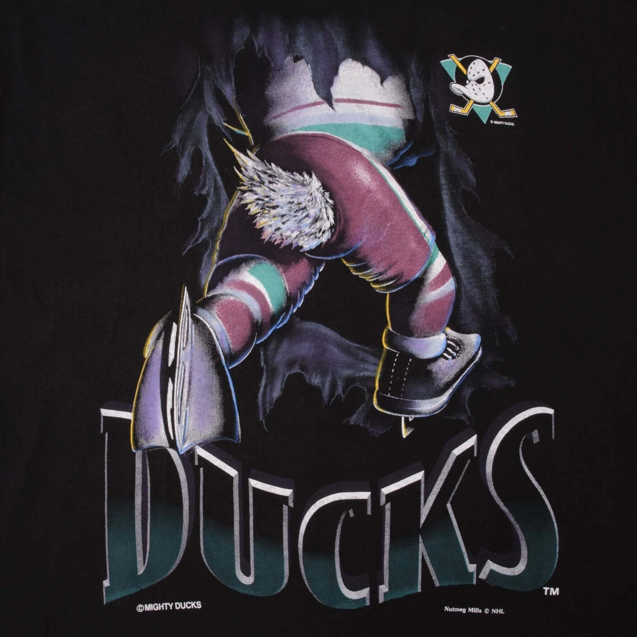 VINTAGE NHL ANAHEIM MIGHTY DUCKS 1990S TEE SHIRT SIZE XL MADE IN USA