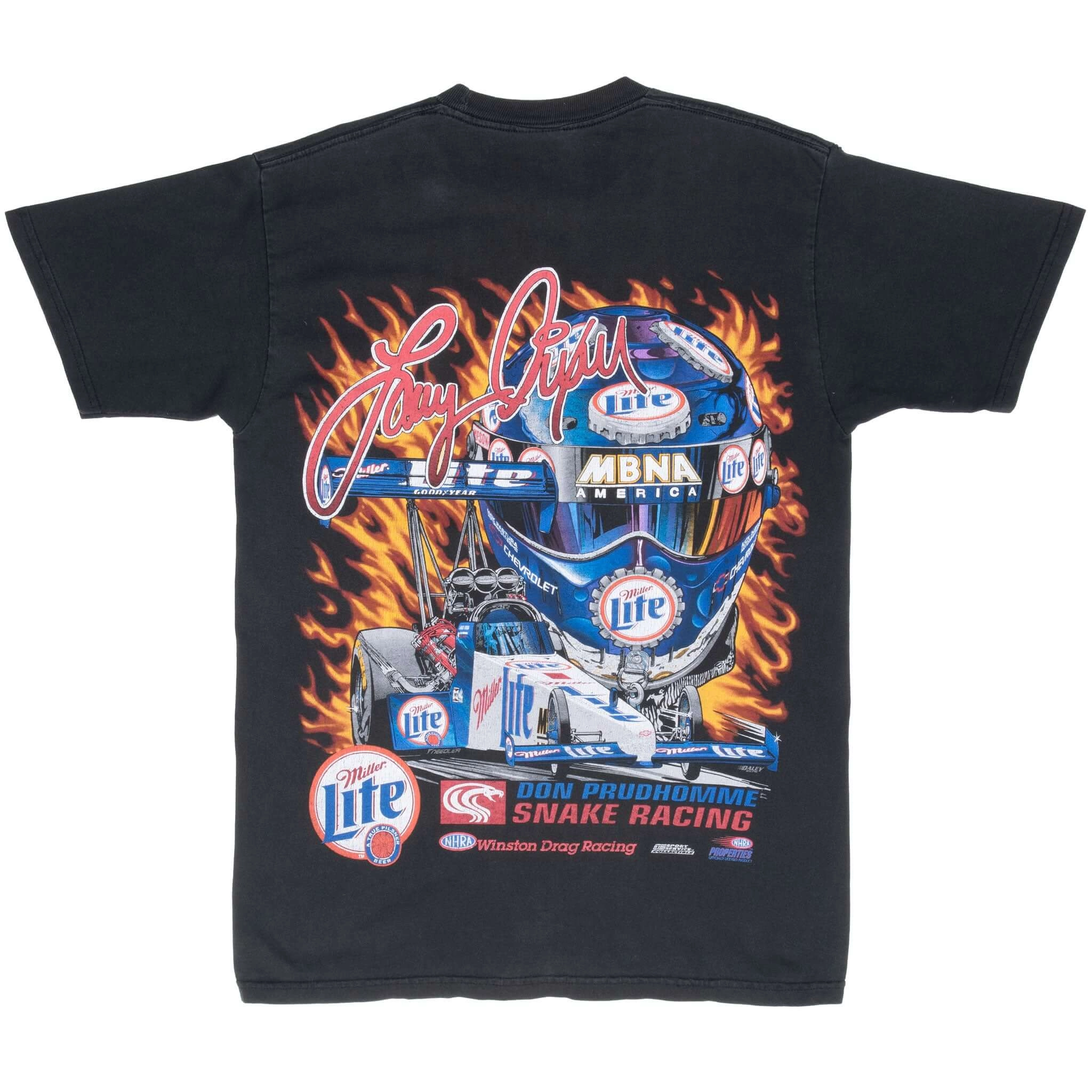 VINTAGE NHRA LARRY DIXON DON PRUDHOMME DRAG RACING 1990S TEE SHIRT MEDIUM