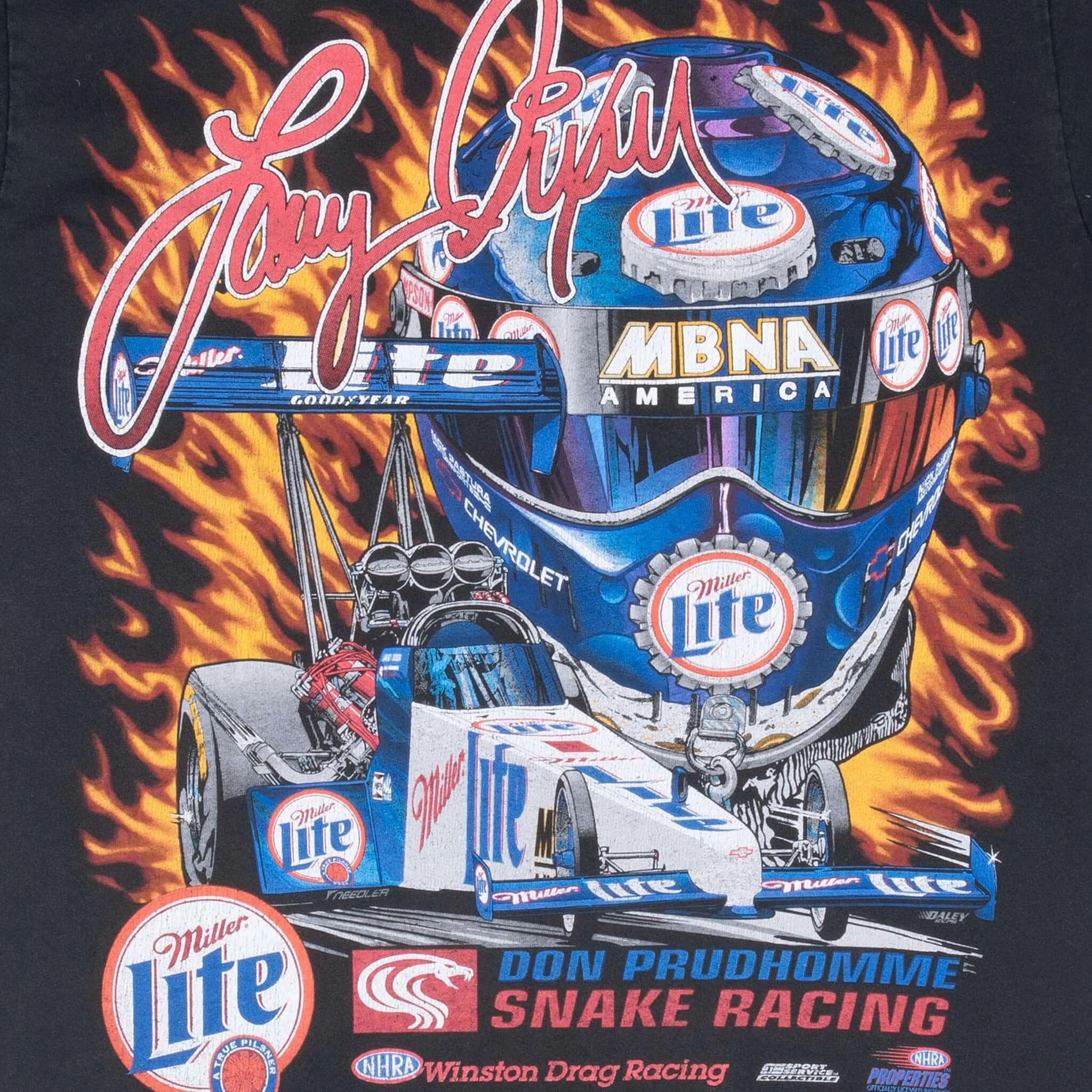 VINTAGE NHRA LARRY DIXON DON PRUDHOMME DRAG RACING 1990S TEE SHIRT MEDIUM