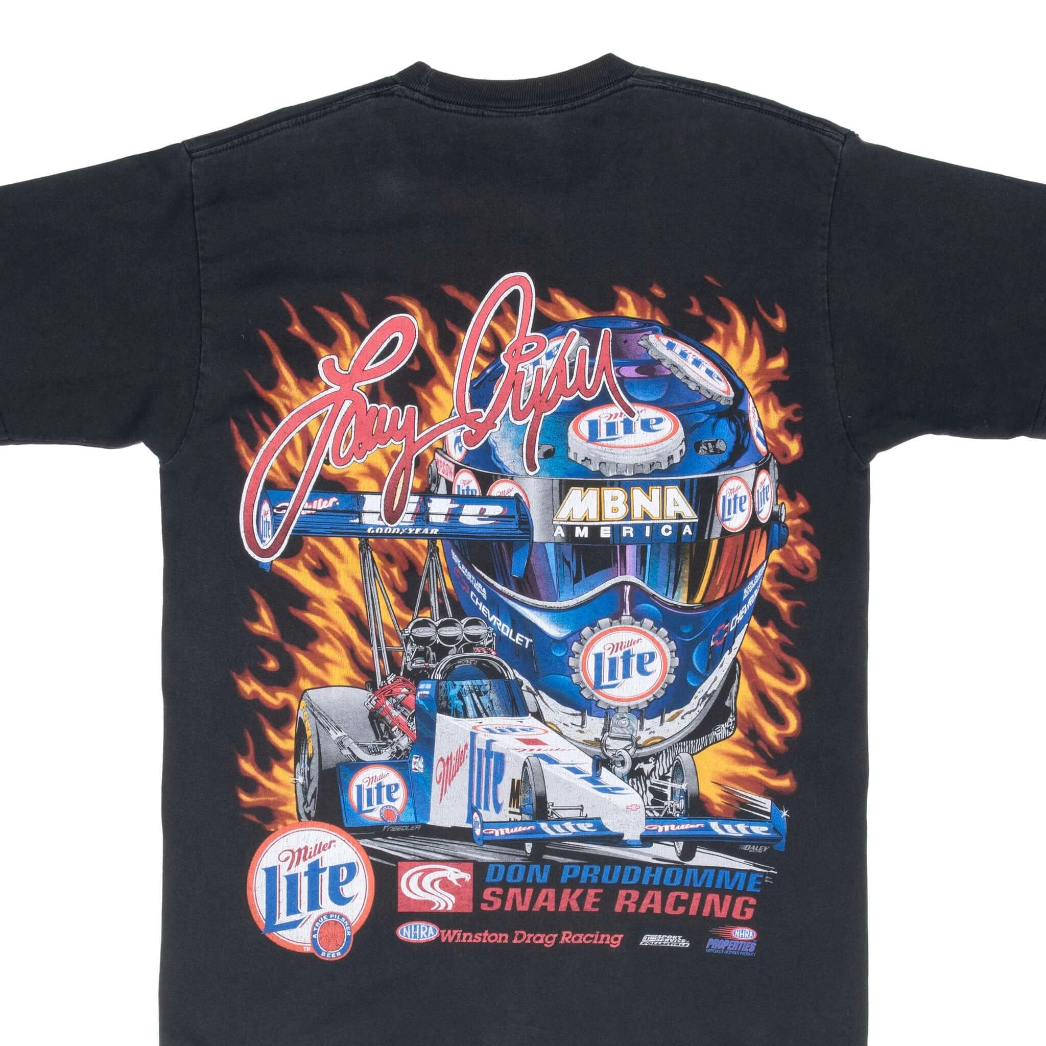 VINTAGE NHRA LARRY DIXON DON PRUDHOMME DRAG RACING 1990S TEE SHIRT MEDIUM