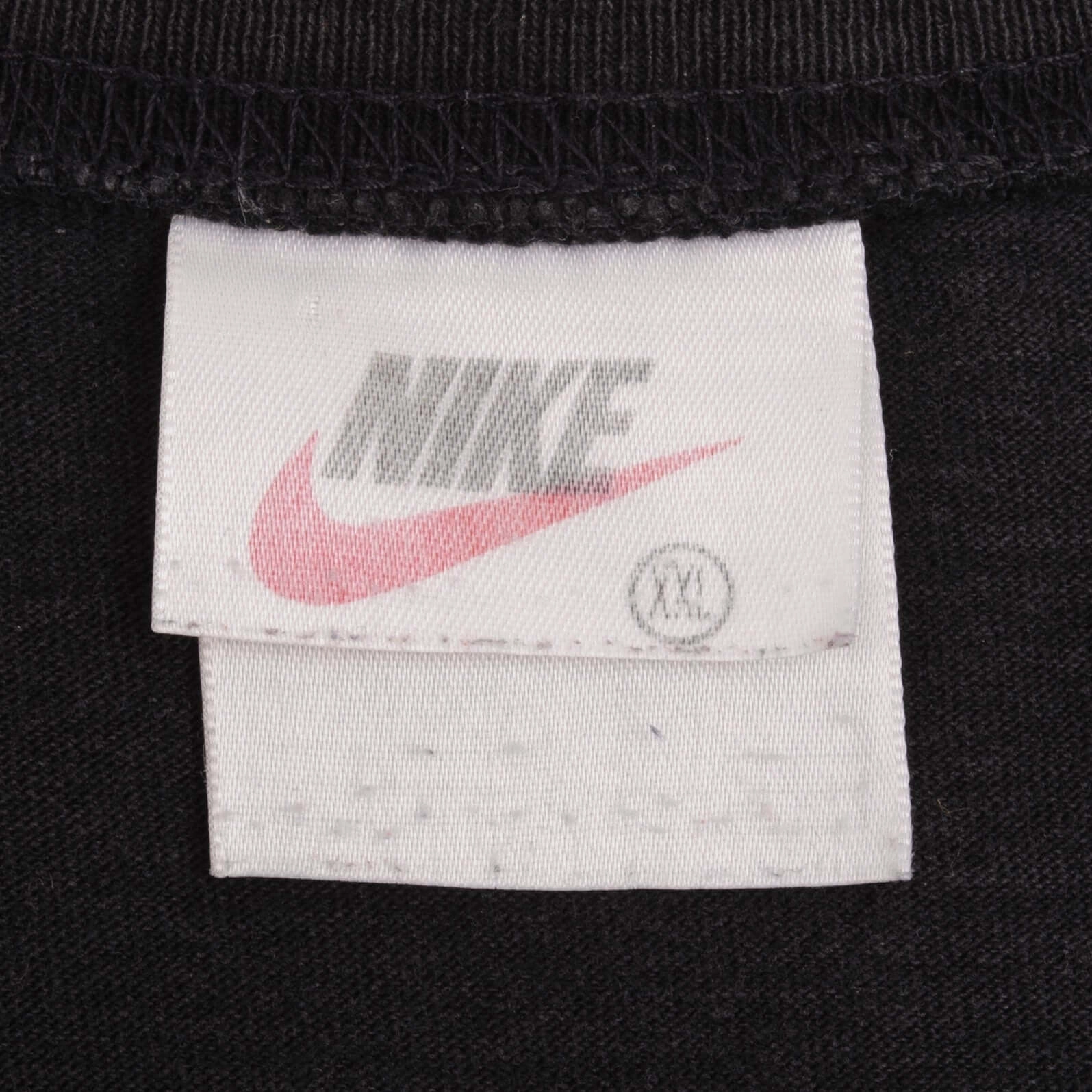 VINTAGE NIKE CENTER SWOOSH BLACK TANK TOP TEE SHIRT 1990S SIZE 2XL