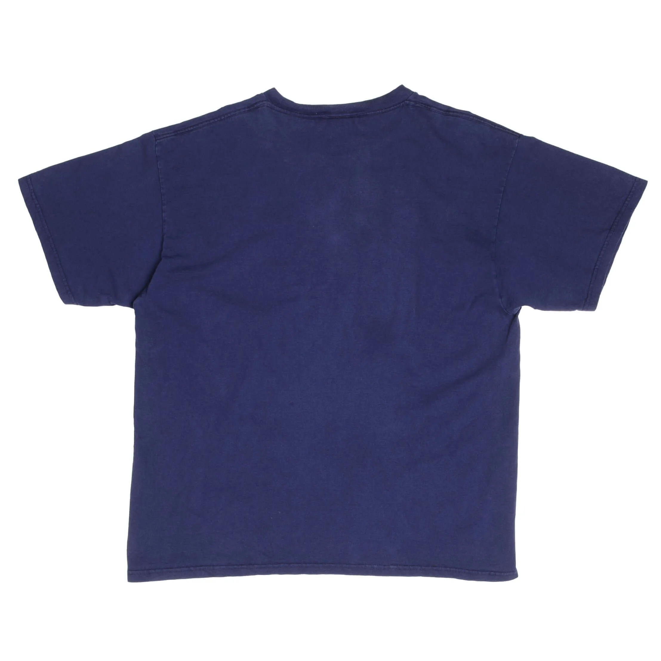 VINTAGE NIKE CLASSIC SWOOSH BLUE TEE SHIRT 1990S SIZE LARGE MADE IN USA