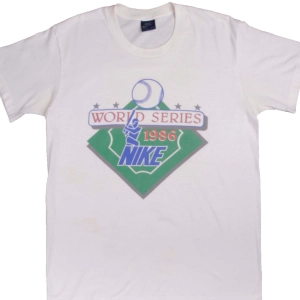 VINTAGE NIKE MLB WORLD SERIE 1986 TEE SHIRT SIZE LARGE MADE IN USA
