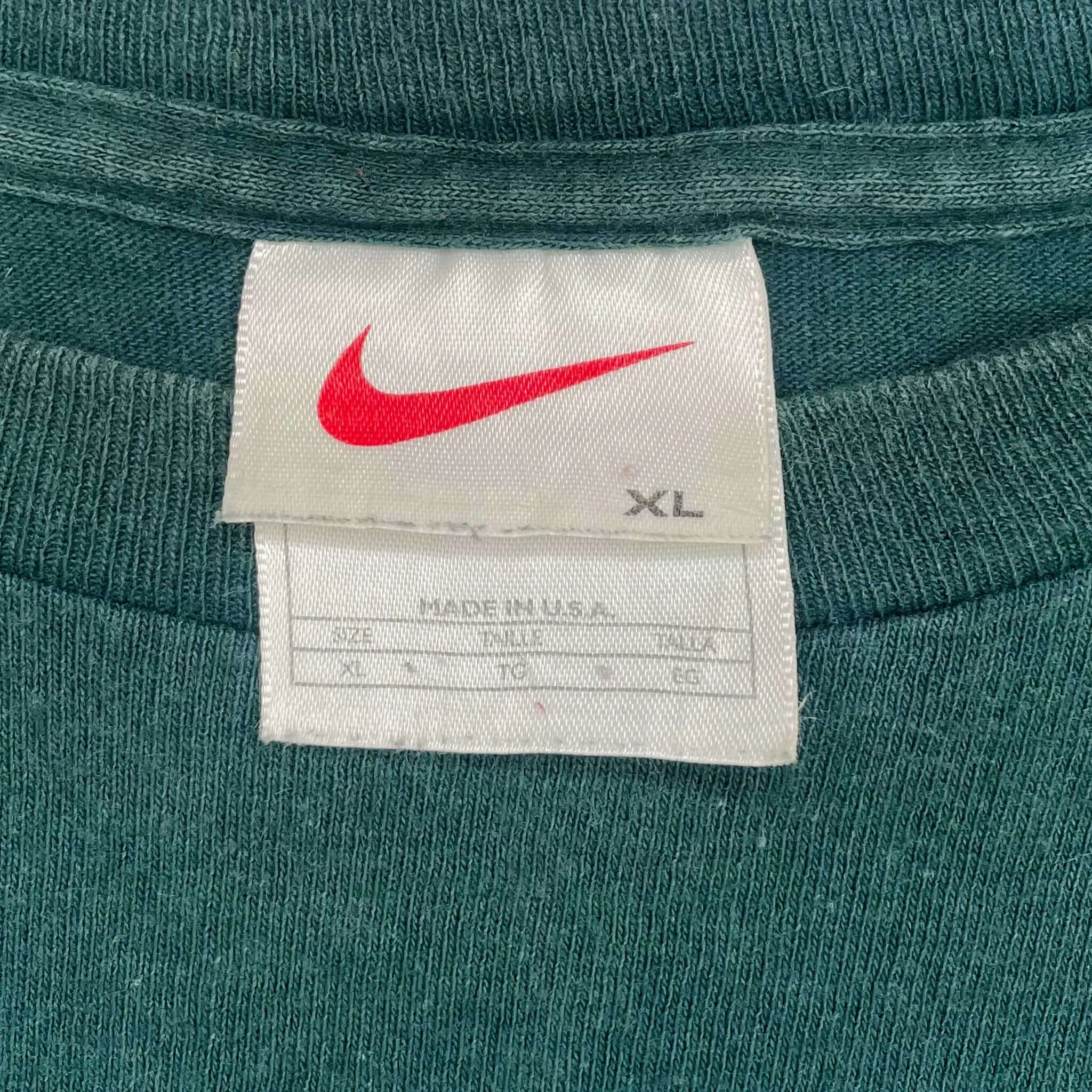 VINTAGE NIKE SWOOSH TEE SHIRT LATE 1990s SIZE XL MADE IN USA