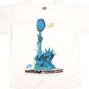 VINTAGE NIKE TENNIS CHAMPIONSHIPS TEE SHIRT 1987-1992 SIZE LARGE MADE IN USA