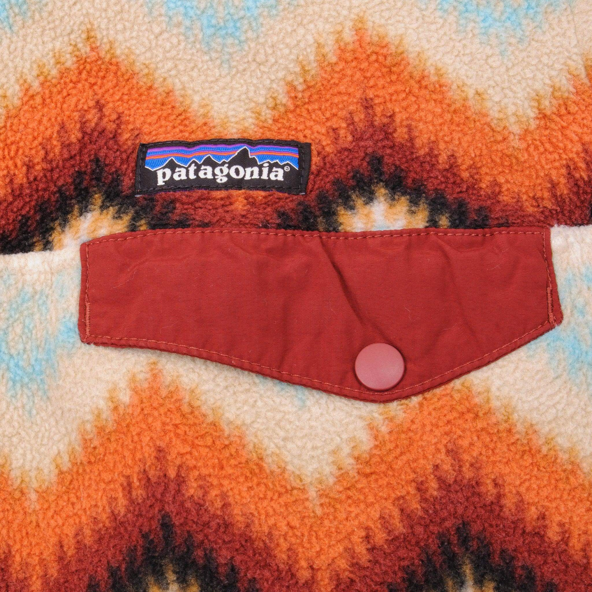 VINTAGE PATAGONIA SYNCHILLA SNAP T MONOGRAM FLEECE PULLOVER LARGE