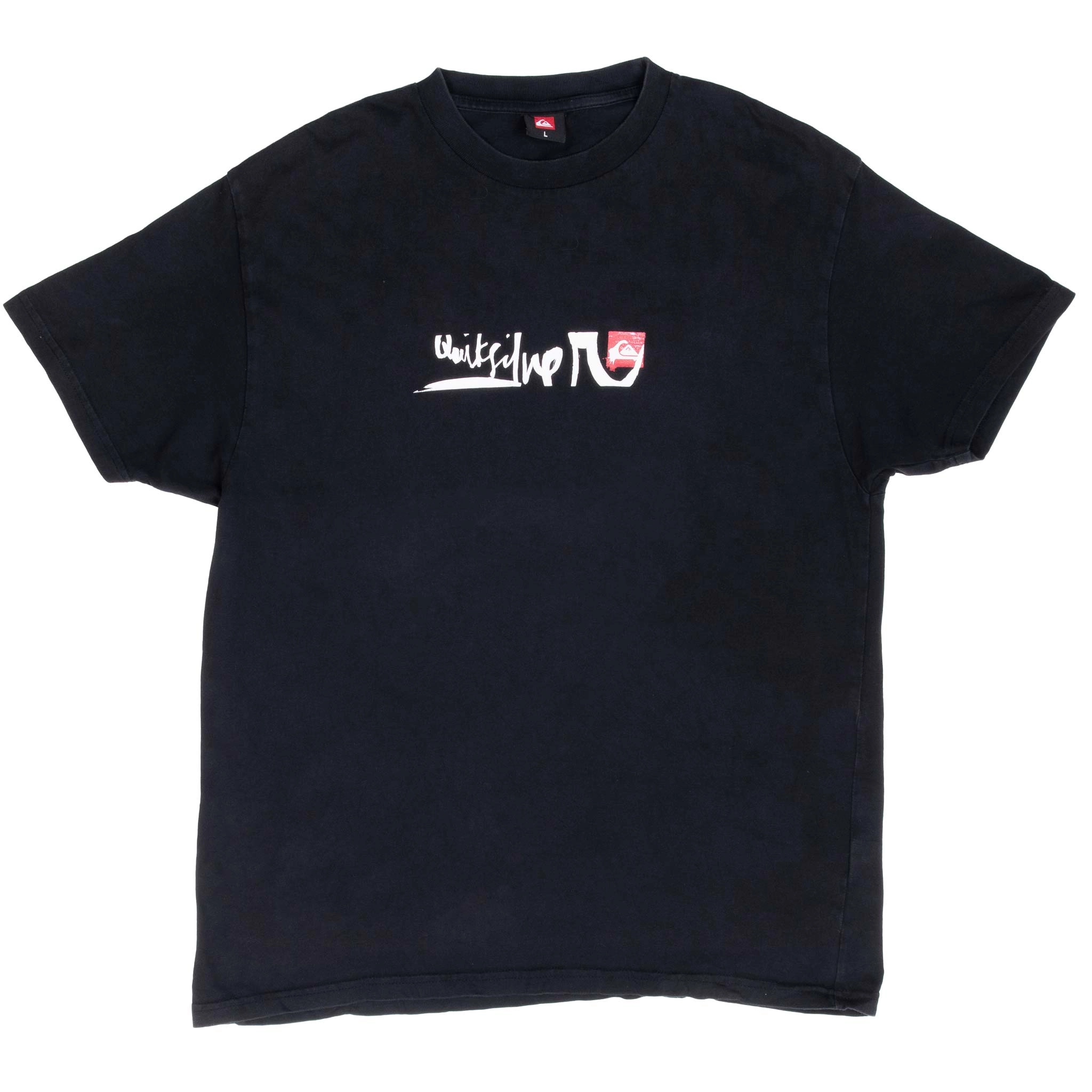 VINTAGE QUICKSILVER BLACK SURF TEE SHIRT 2000S LARGE