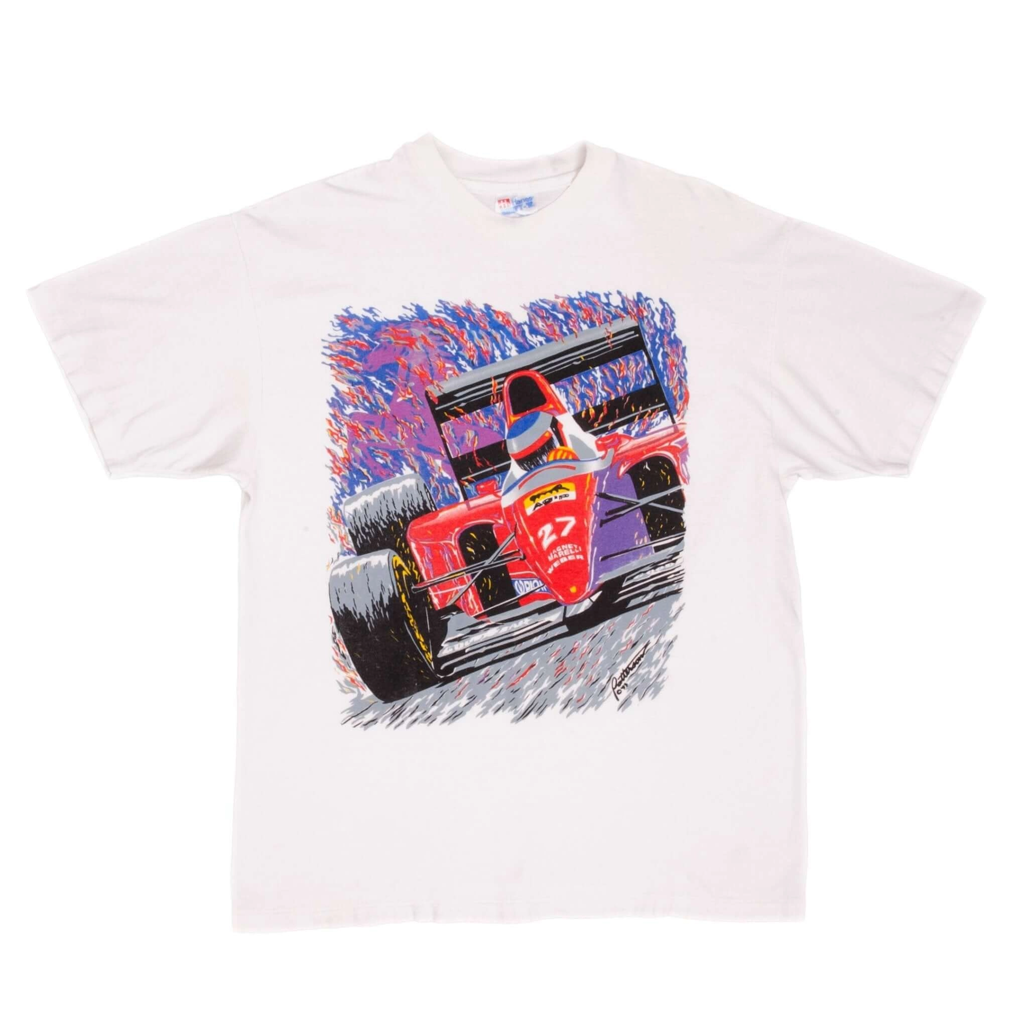 VINTAGE RACING F1 1993 WORLD CHAMPIONSHIP TEE SHIRT LARGE MADE IN USA