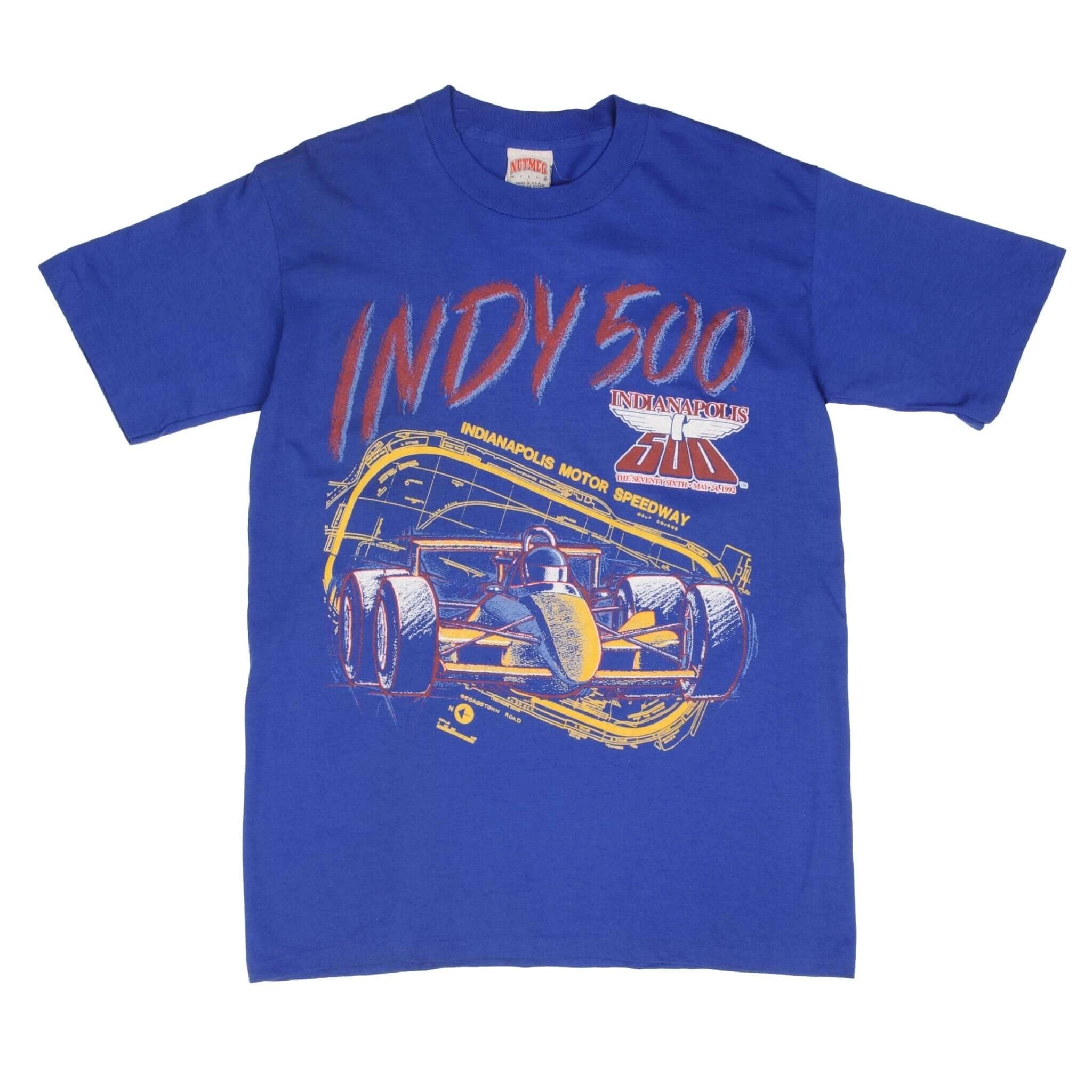 VINTAGE RACING INDY CAR INDIANAPOLIS 500 1992 TEE SHIRT SIZE LARGE MADE IN USA
