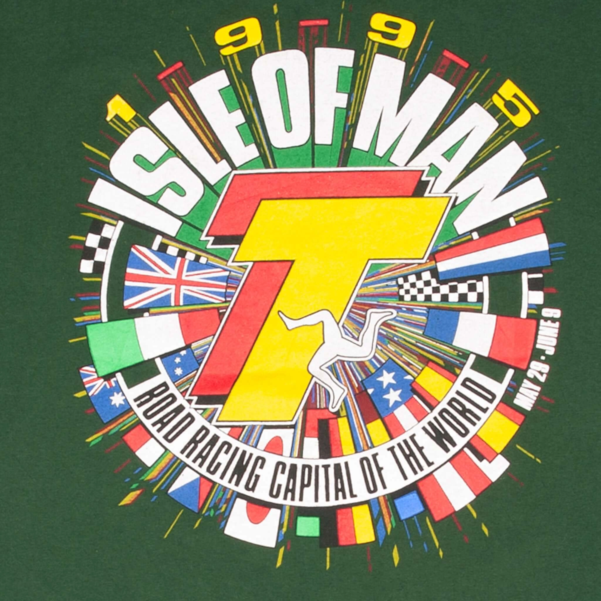 VINTAGE RACING MOTO GP ISLE OF MAN TOURIST TROPHY 1995 TEE SHIRT SIZE LARGE